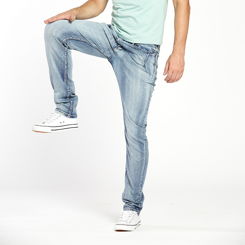 Mens Jeans Trendy Stretch Blue Grey Denim Men Slim Fit Jeans Trousers Pants  Size 30 32 34 35 36 38 40 42 44 Jean - OnshopDeals.Com