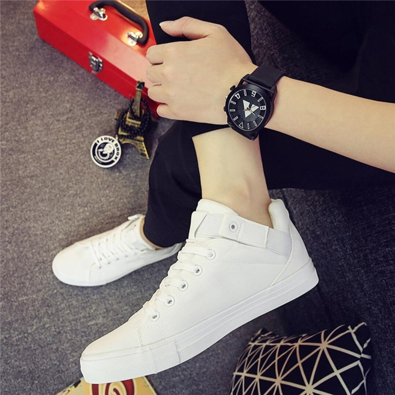 casual flat canvas shoes