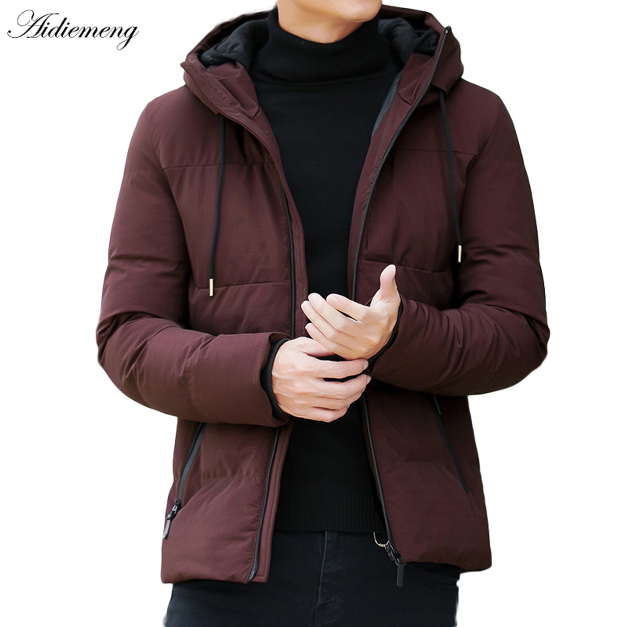 mens warm jacket with hood