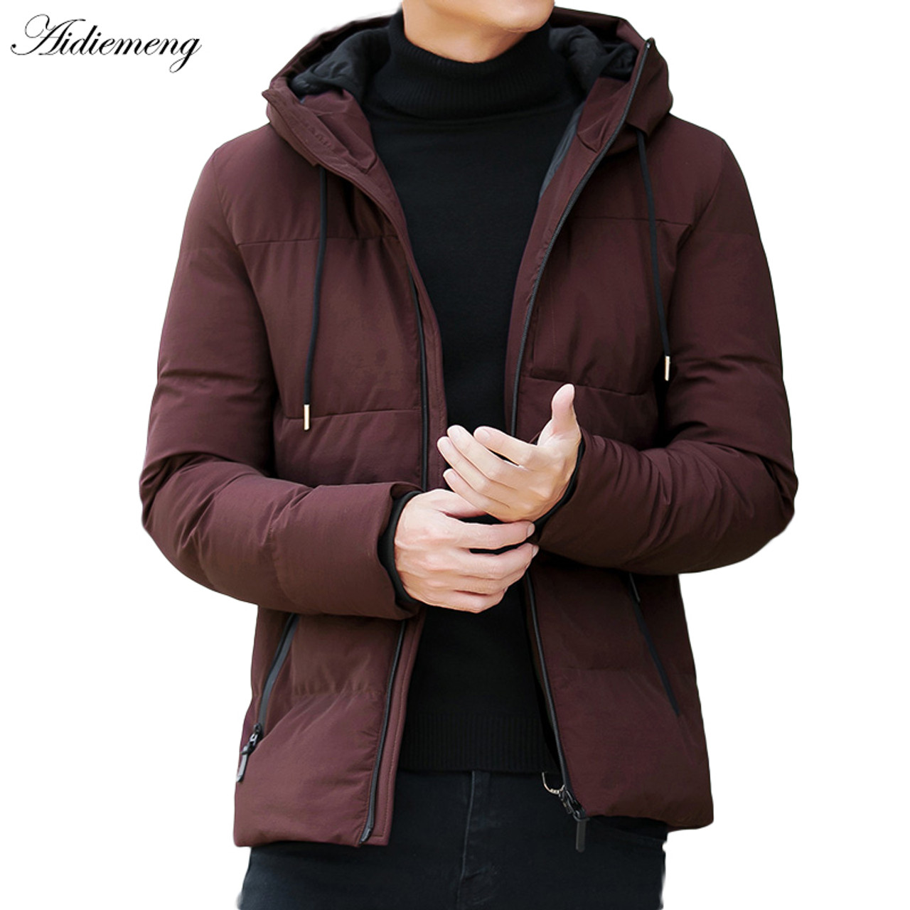 hooded warm jacket