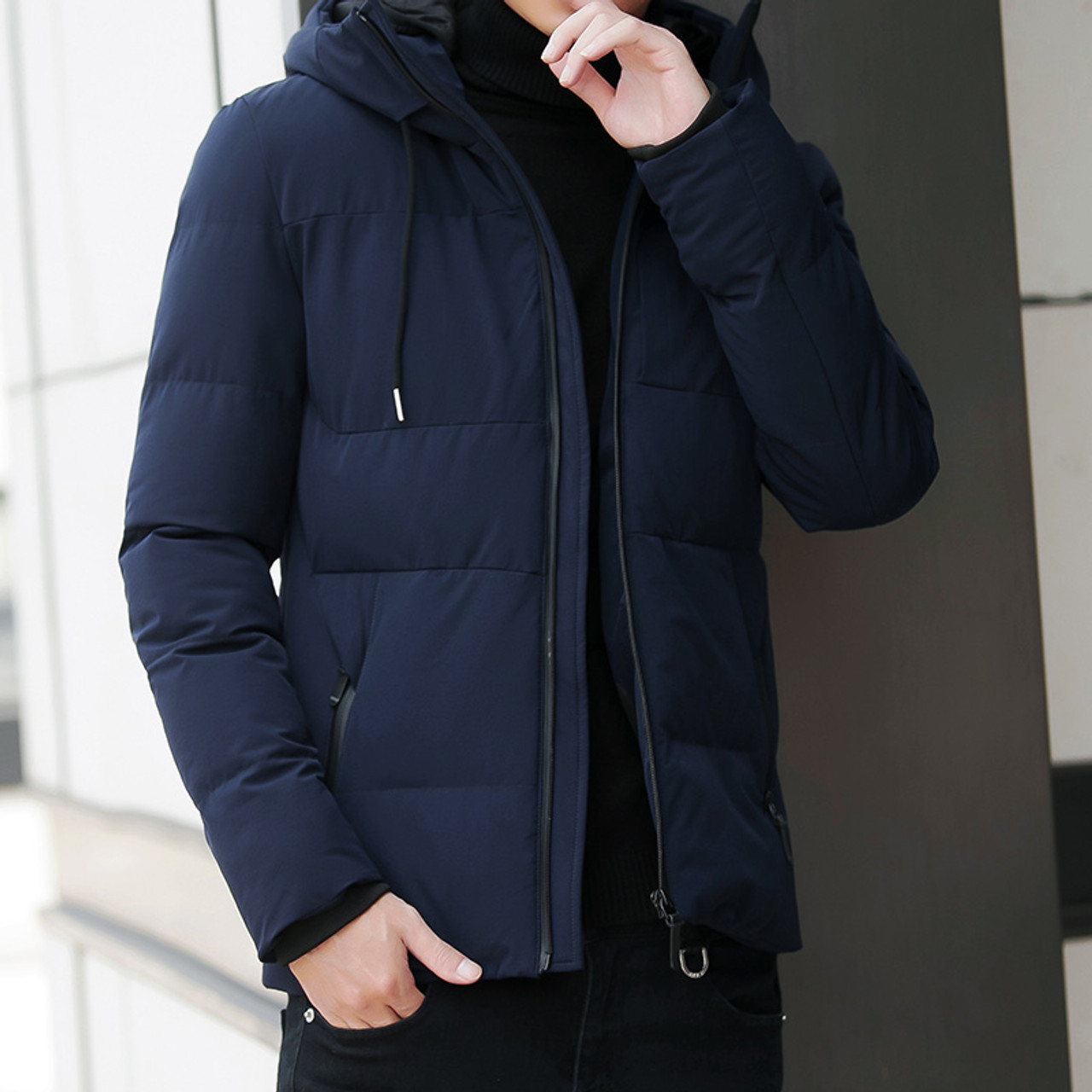 Hm Plus Size Men Winter Jacket With Medium Length Hood And Thicken Cotton  Windbreaker Coat #1023 A#733 From Finebeautyone, $38.13 | DHgate.Com