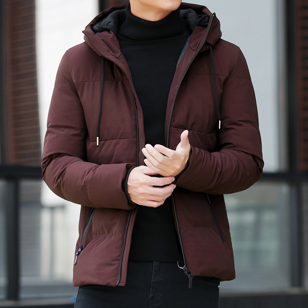 Winter Mens Cotton Fleece Bomber Warm Jackets For Men Warm, Slim Fit, Stand  Collar Casual Outwear From Hermesgood, $45.66 | DHgate.Com