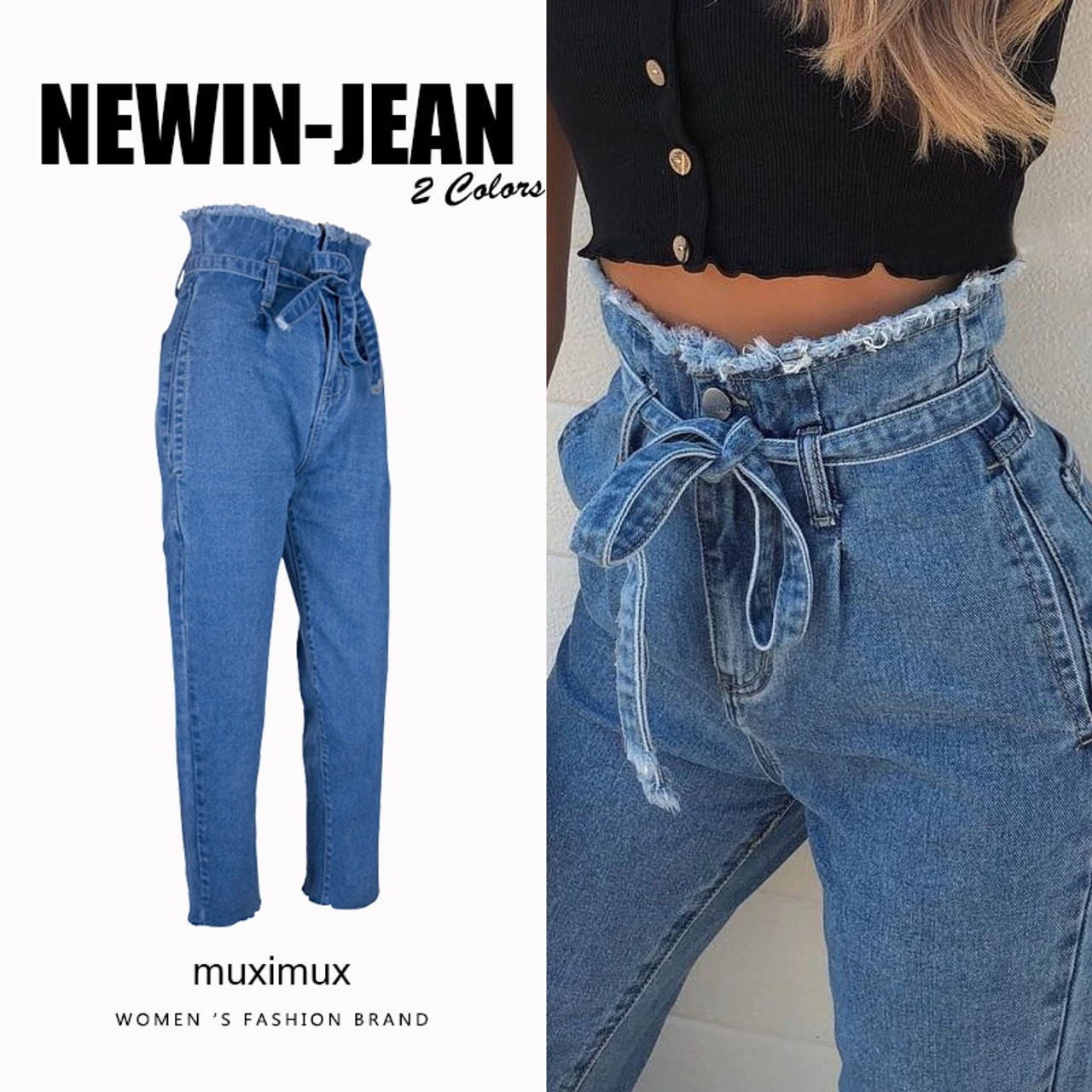 Muximux 2018 Autumn Denim Jeans Women 