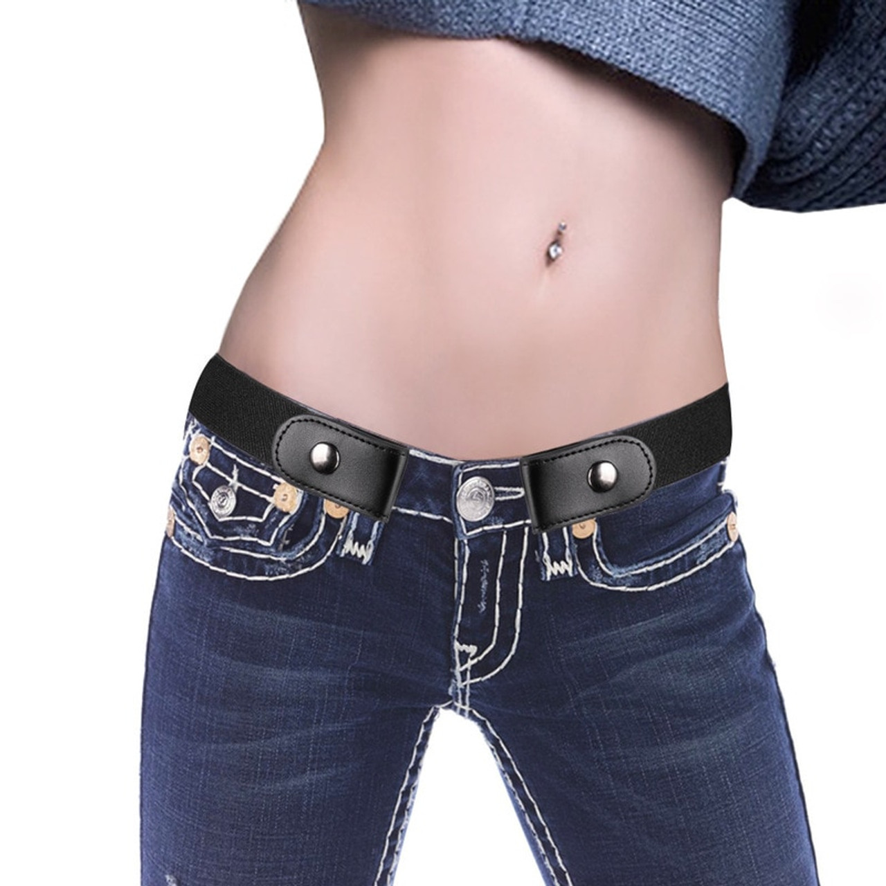 Unisex Mens Womens Canvas Belt Adjustable Elasticated Stretch Belt One Size 