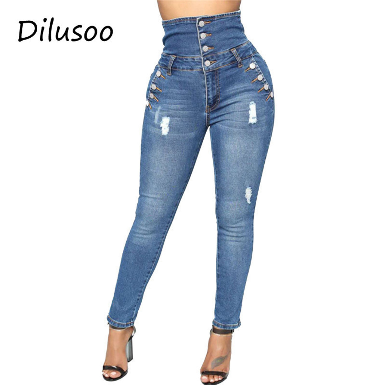 Woman`s in slim fit jeans stock image. Image of rear - 169908263
