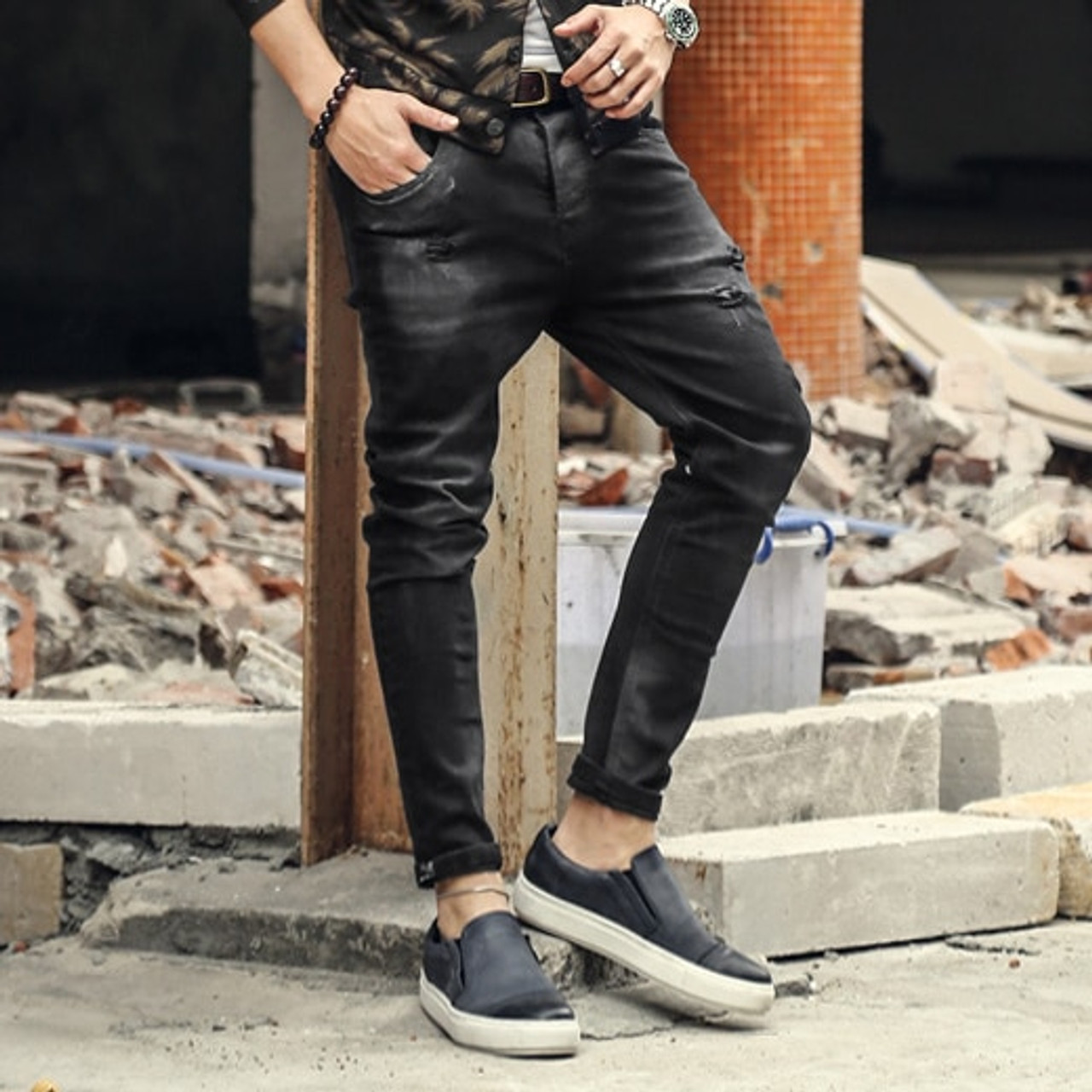 Buy online Black Heavy Washed Distressed Denim Jeans from Clothing for Men  by Impackt for ₹509 at 78% off | 2024 Limeroad.com