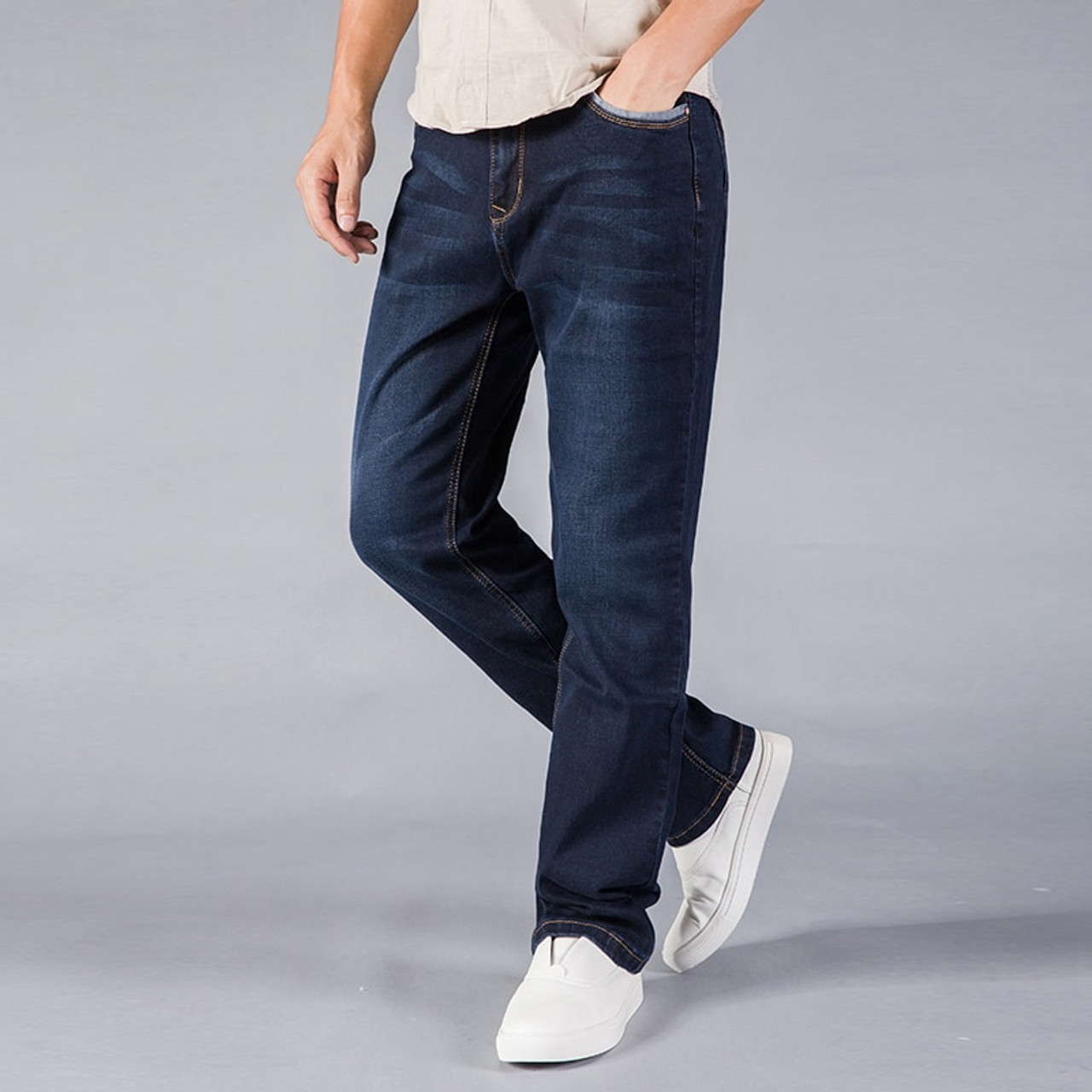 Amazon.co.jp: HaBirsZm Loose Men Jeans Men Trousers Simple Design Cozy  All-Match Student Daily Casual Straight Denim Pants XL : Clothing, Shoes &  Jewelry