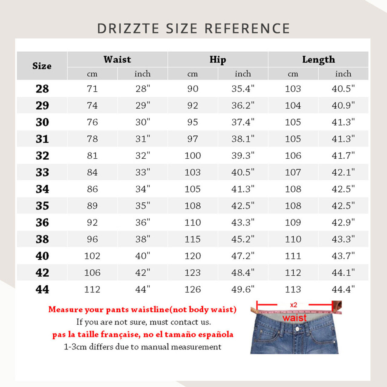 42 size jeans for men Clearance