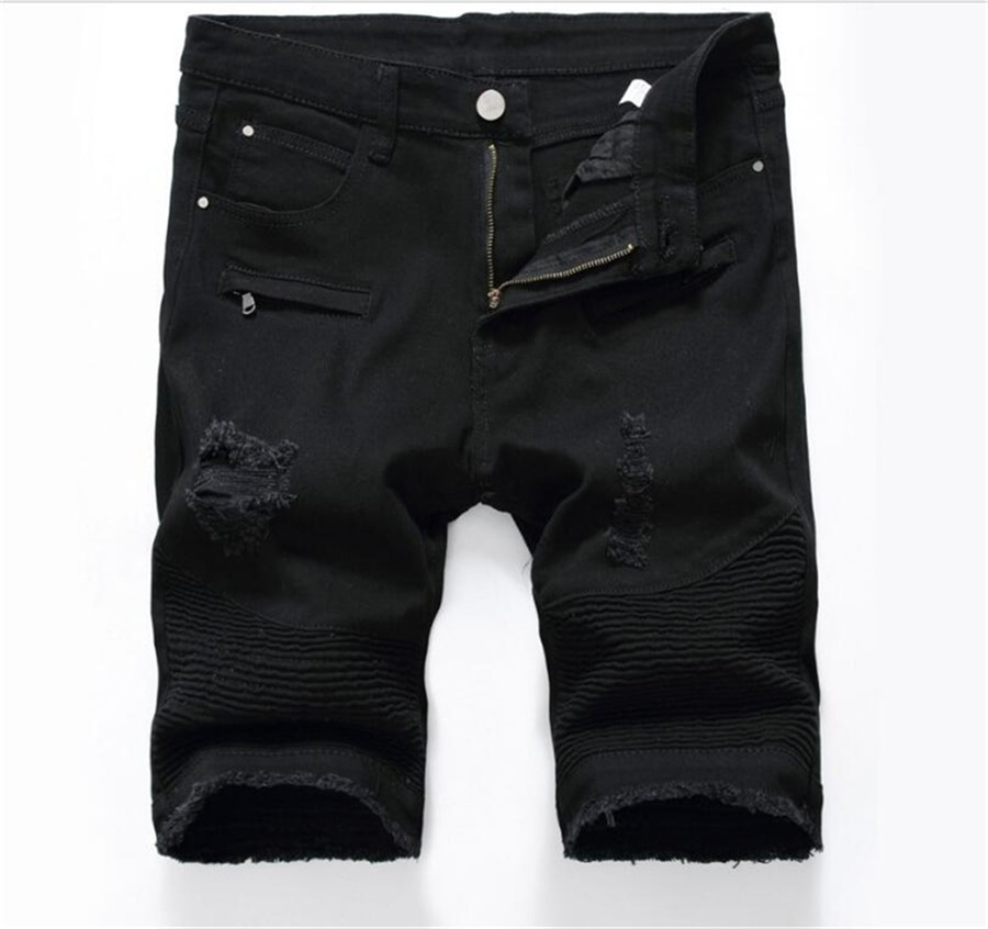 2018 Summer Ripped Biker Jeans Shorts 