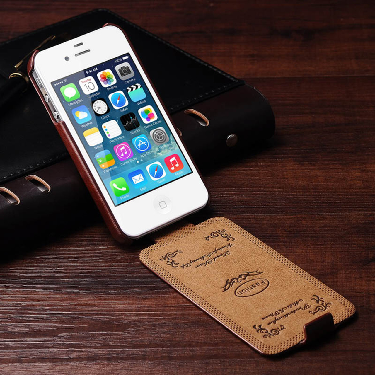 Ekakashop para Apple iPhone 4 4S Funda de PU Leather Cuero con Función Soporte y Ranuras la Tarjeta de Débito crédito,Rose Flor Patrón Protective Carcasa para iPhone 4s/4 