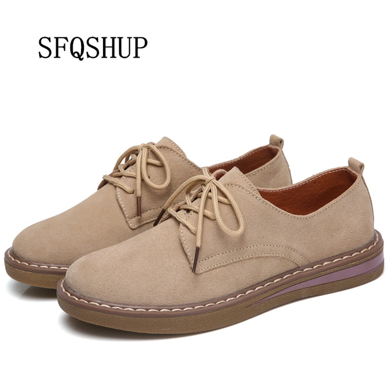 genuine leather oxford casual shoes