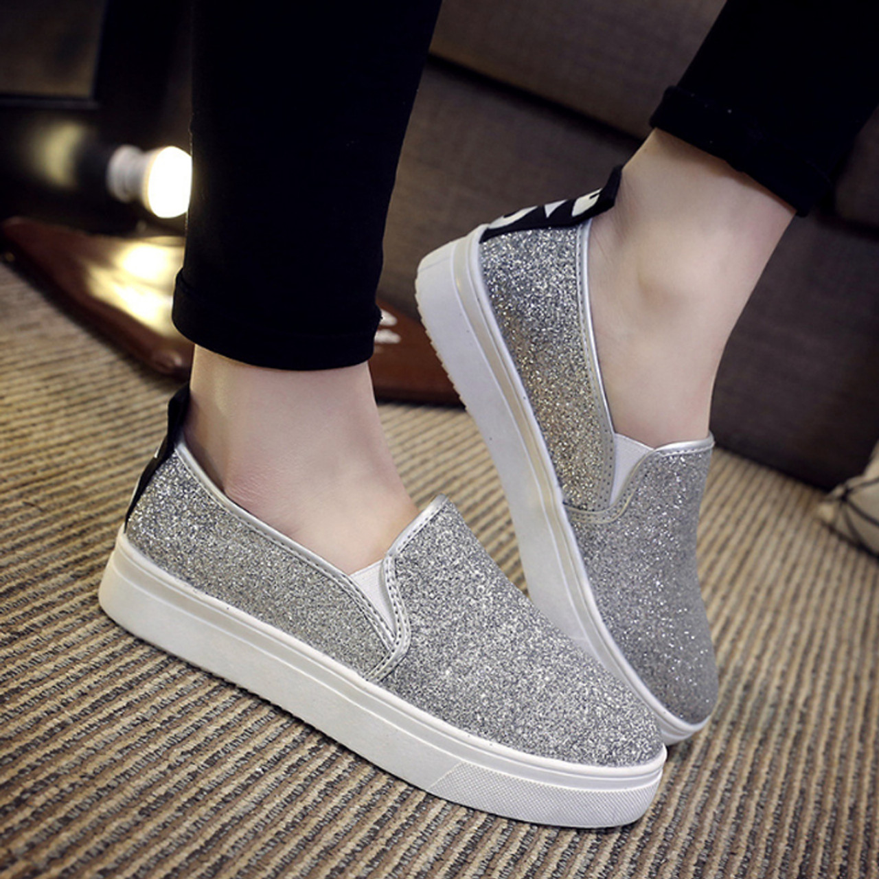 bling slip on shoes