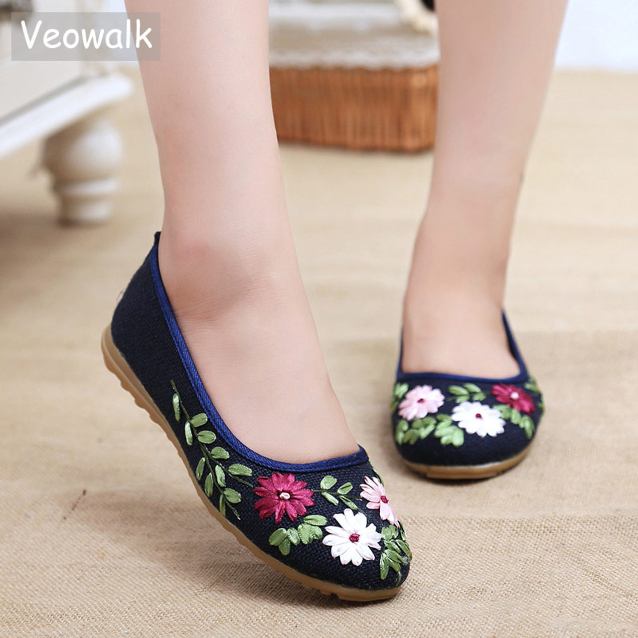 flowered flats