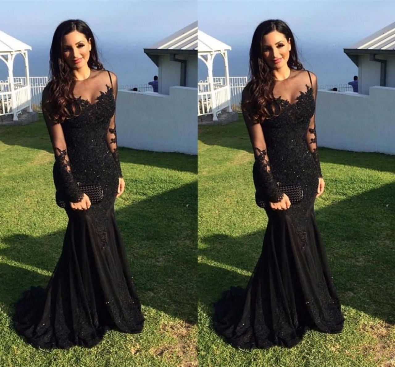Affordable Black Puffy Quinceañera Prom Dresses 2018 Ball Gown Lace Flower  Beading Pearl Tassel Off-The-Shoulder Backless Short Sleeve Floor-Length /  Long