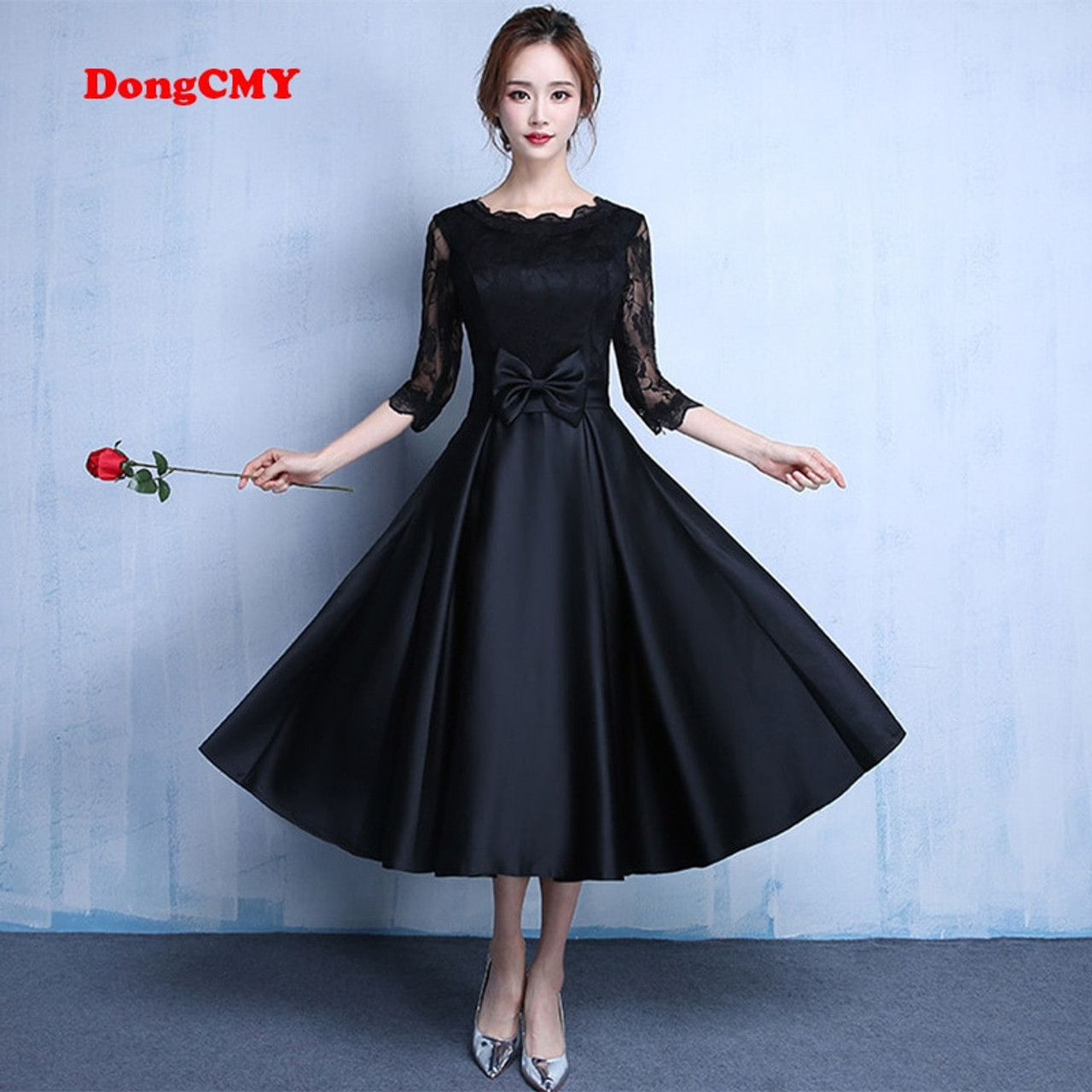 Dongcmy 2018 Lace New Fashion Black Color Plus Size Robe De Roiree Party Short Evening Dresses Onshopdeals Com