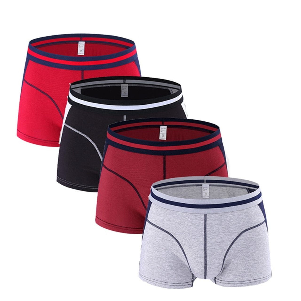 4Pcs/lot Comfortable Long Leg Short Leg Mens Boxers Shorts Male Underpants  U-Convex Man Underwear Cueca Masculina M,L,XL,2XL,3XL