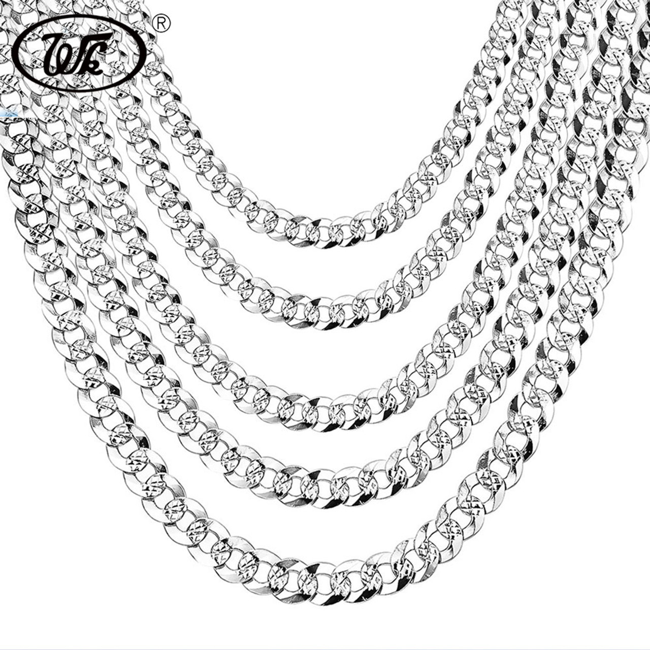 Men's 9mm 925 Sterling Silver 26 inch Cuban Curb Link Chain Necklace