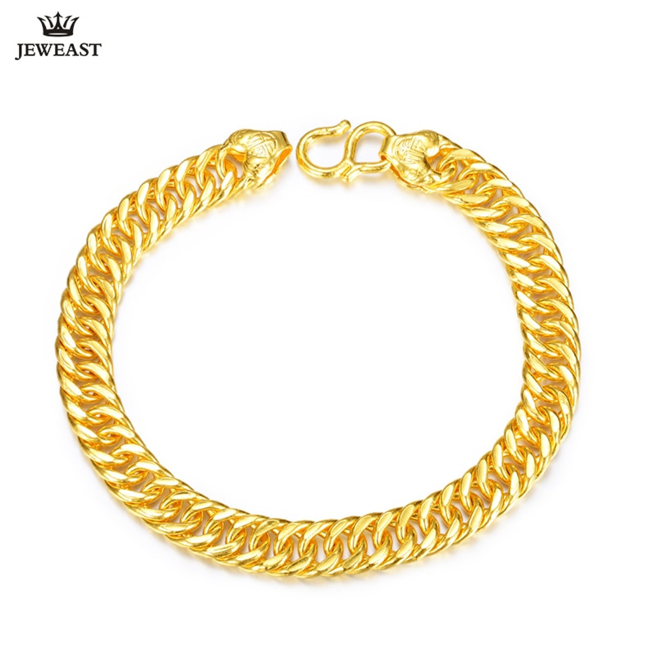 18k Yellow Gold Filled Hip Hop Mens Bracelet With Dragon Head Solid  Handsome Male Gold Filled Jewelry From Blingfashion, $13.81 | DHgate.Com