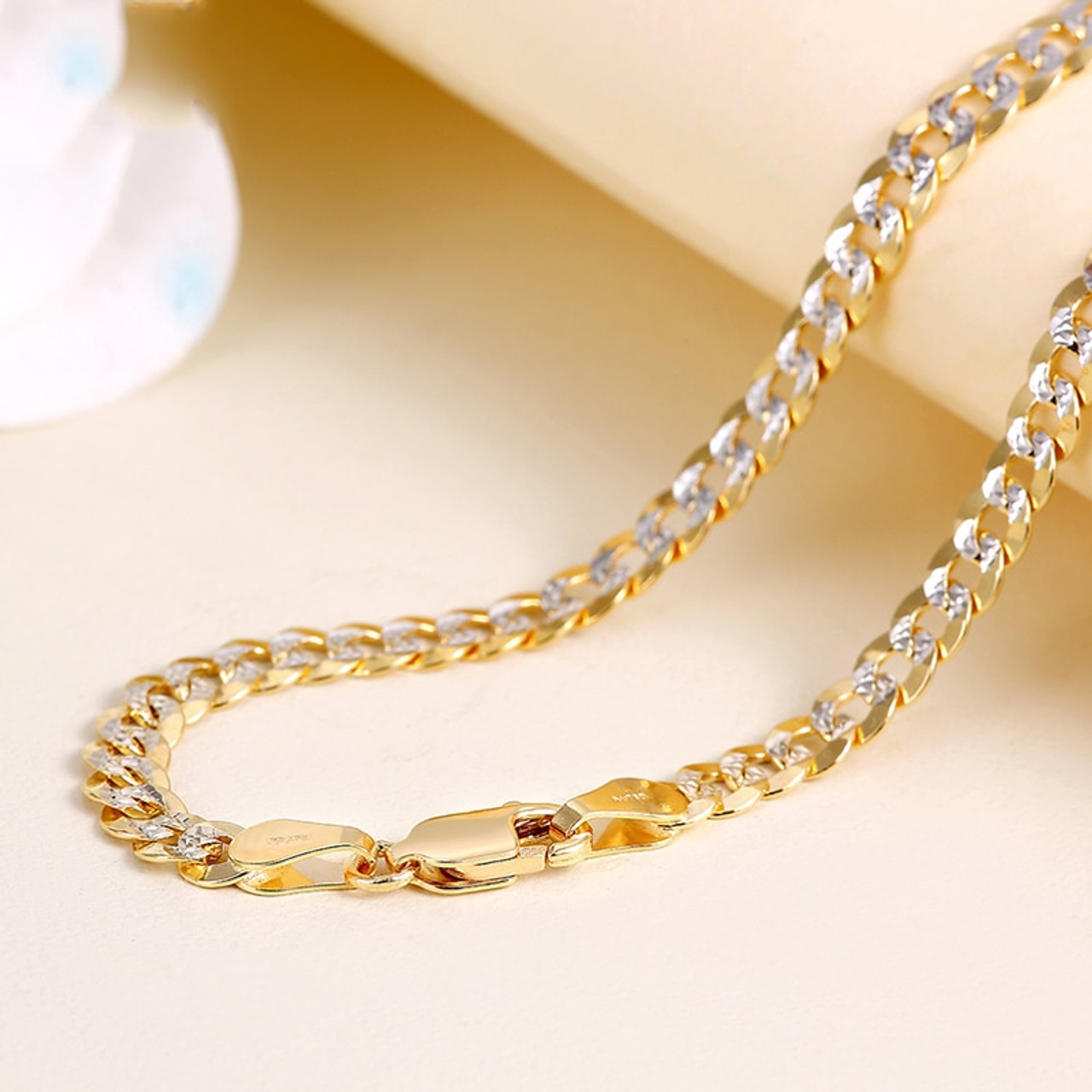 18K Pure Gold Necklace Real AU 750 Solid Gold Chain Men's Simple Upscale Trendy Classic Party 