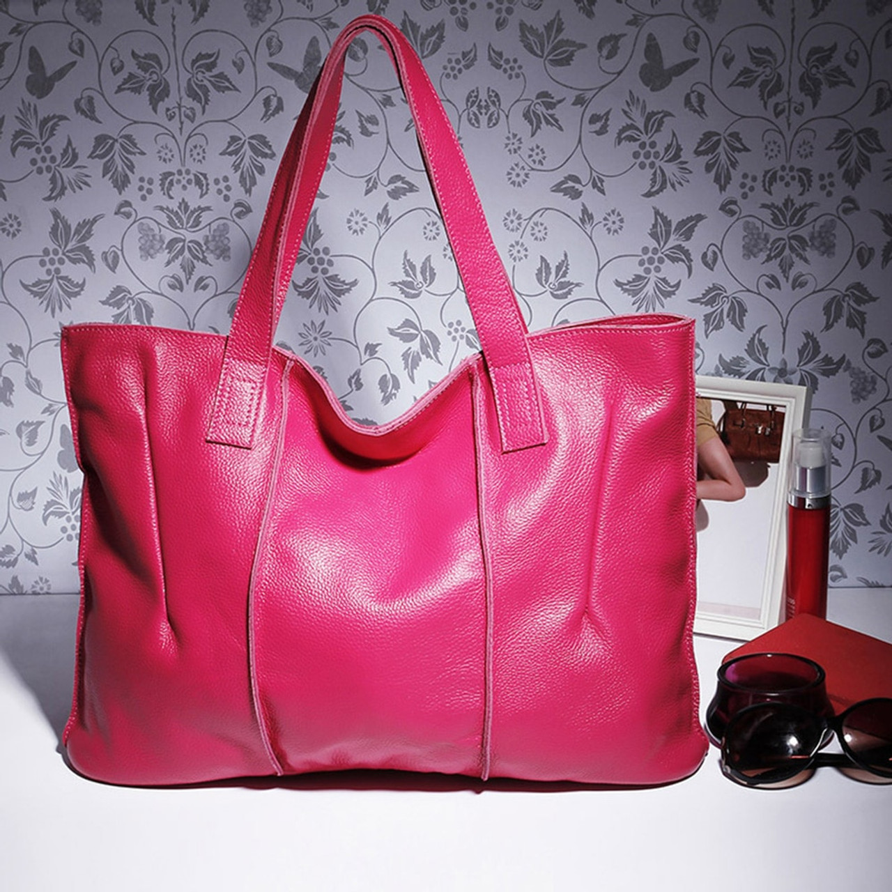 100 genuine leather handbags