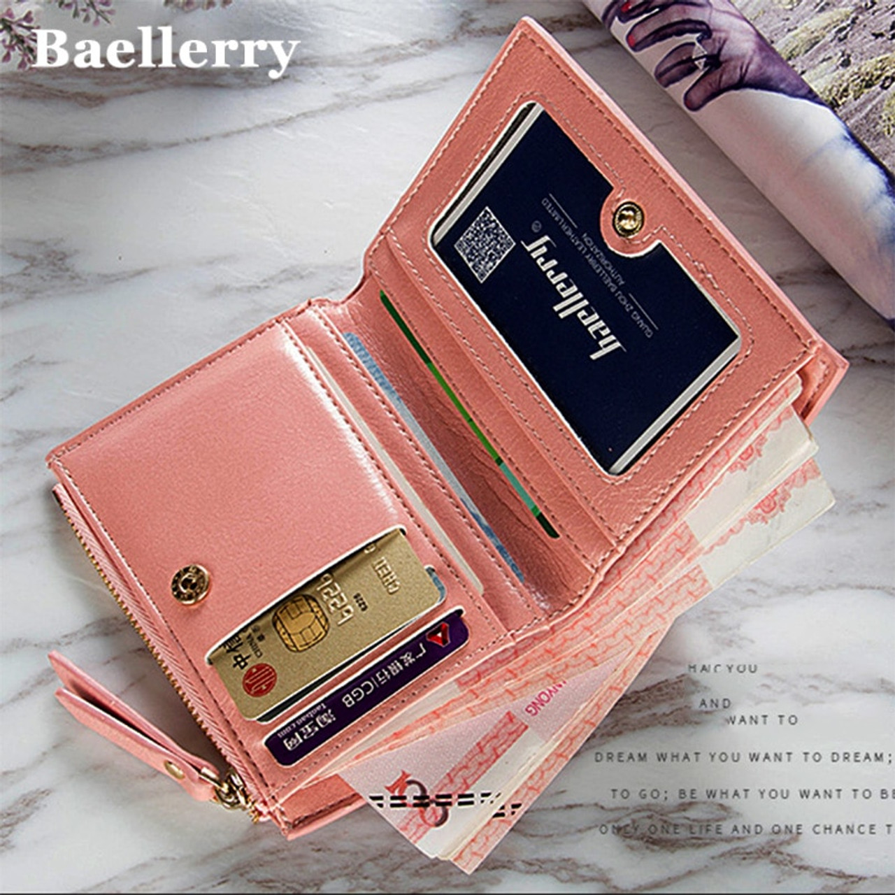 Fashion Leather Coin Purse With Key Ring Women Small Wallet Change Purses  Mini Simple Zipper Money Bags Pocket Wallets - AliExpress