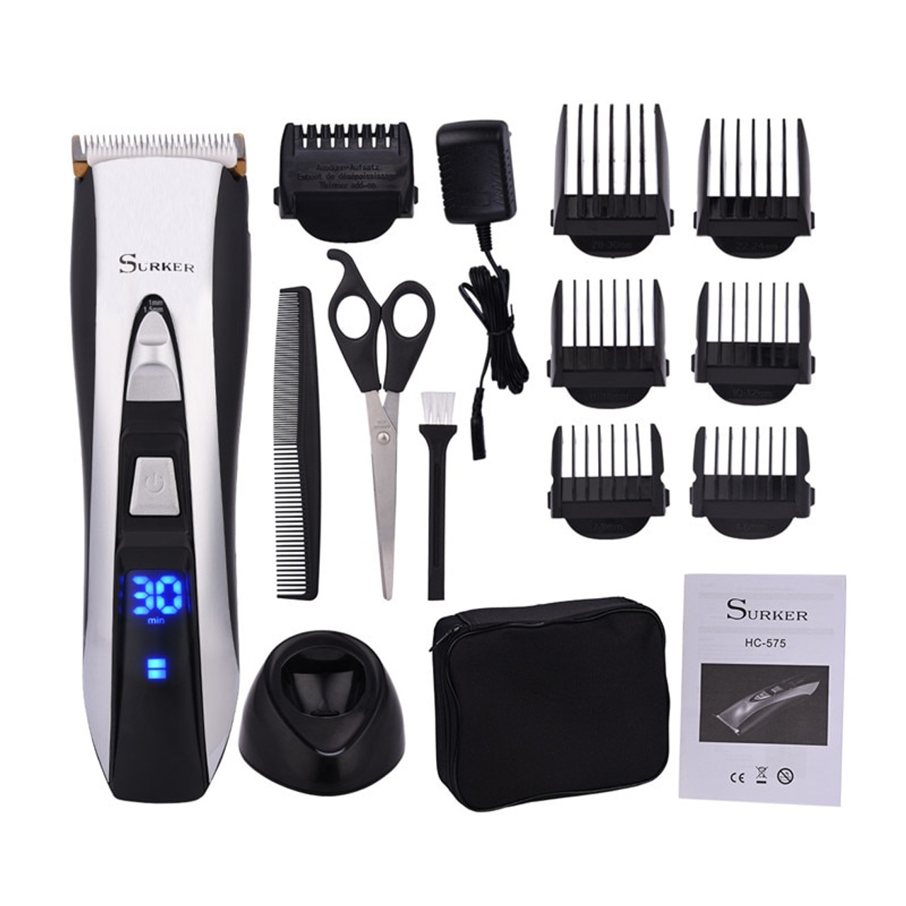 5 Gear Fine Tuning Digital Led High Precision Hair Trimmer