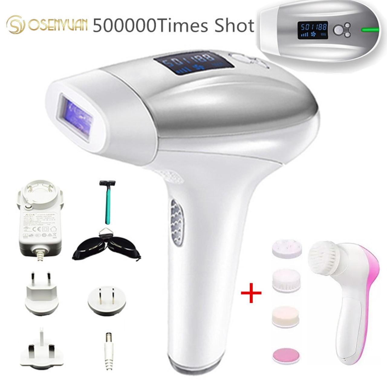 The Newest 500000 Times Ipl Epilator Laser Hair Removal Permanent Laser Epilasyon Hair Removal Machine For Body Shipping Free