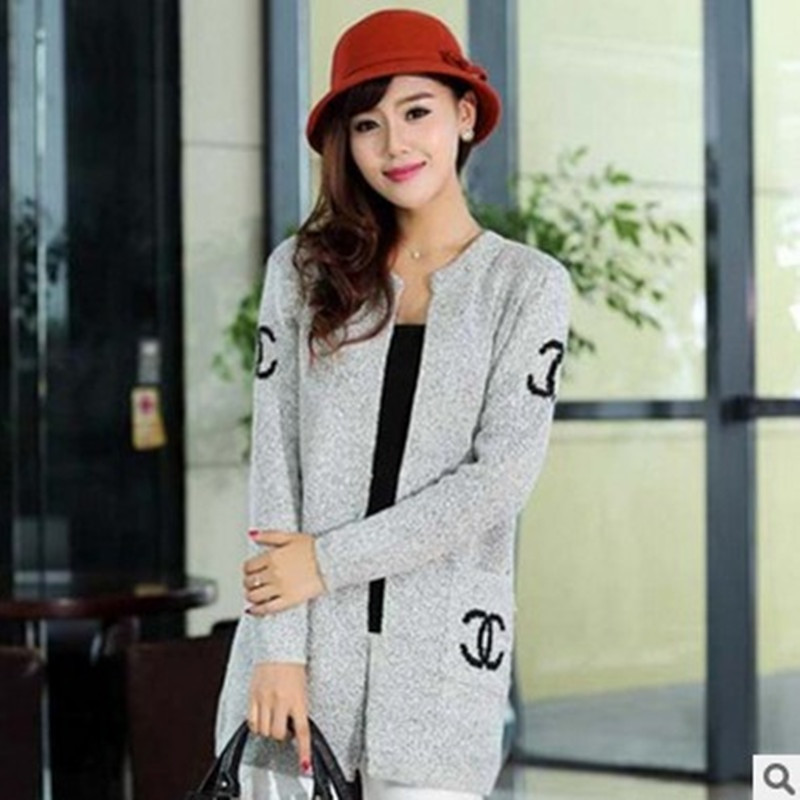 Printed Cardigan Sweater Lady A007 