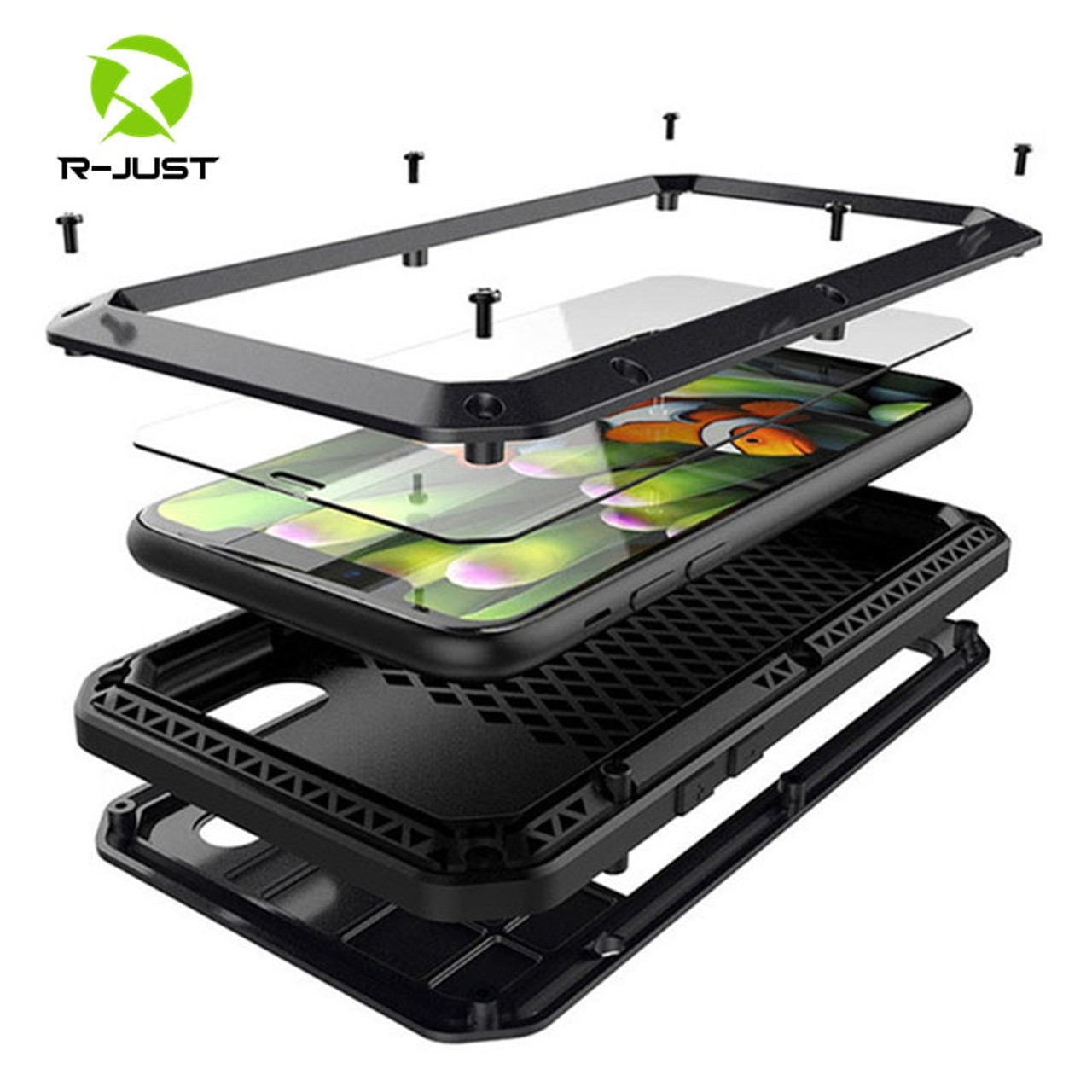 Luxury Doom Armor Metal Aluminum Phone Case For Iphone Xs Max Xr X