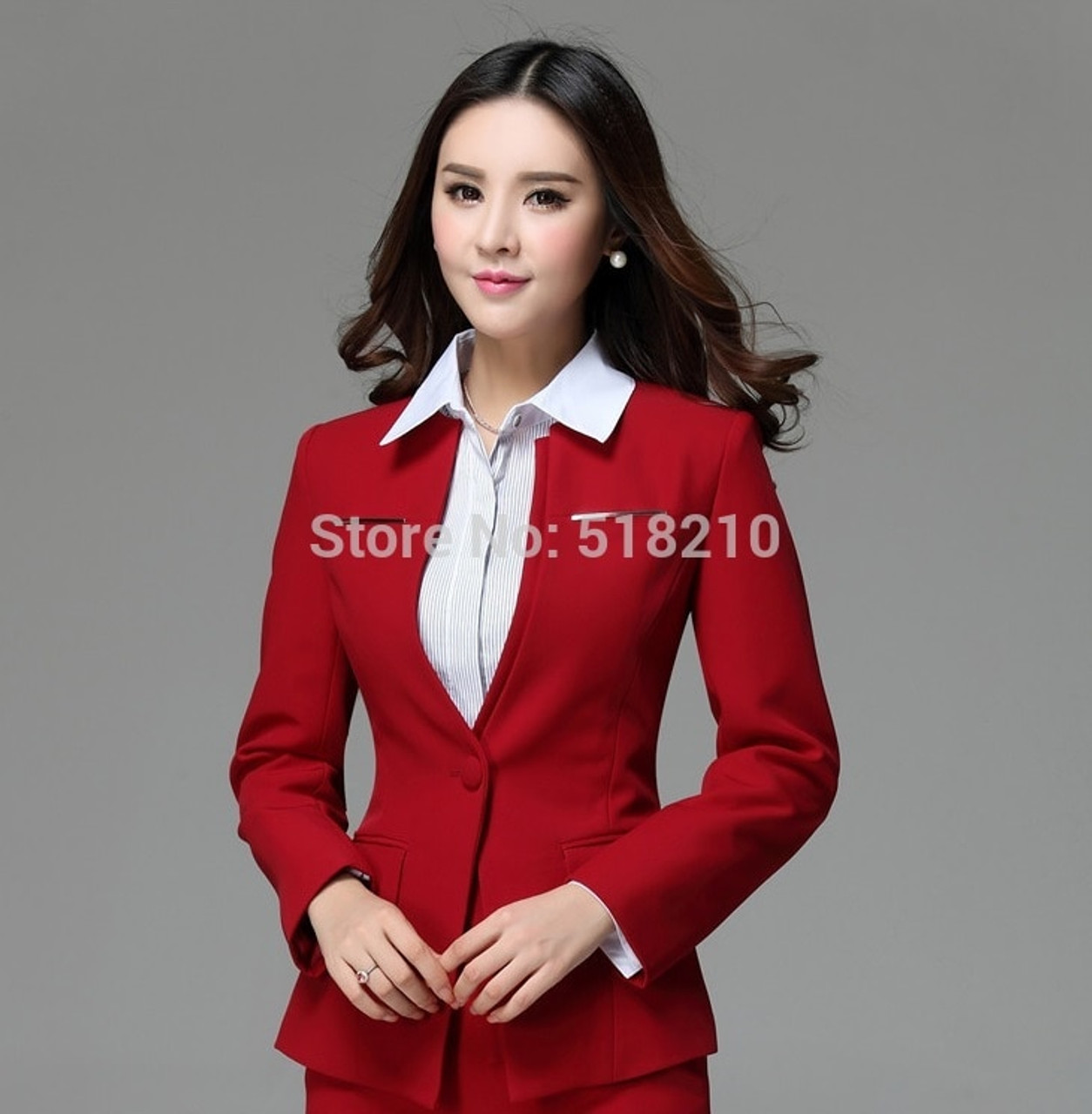 Women Plus Size One Button Lady Jacket Suit Cotton Linen Slim Formal Suit  3/4 Sleeve Mid-Length Pockets Korean Style Suit Work Jackets for Ladies -  Walmart.com
