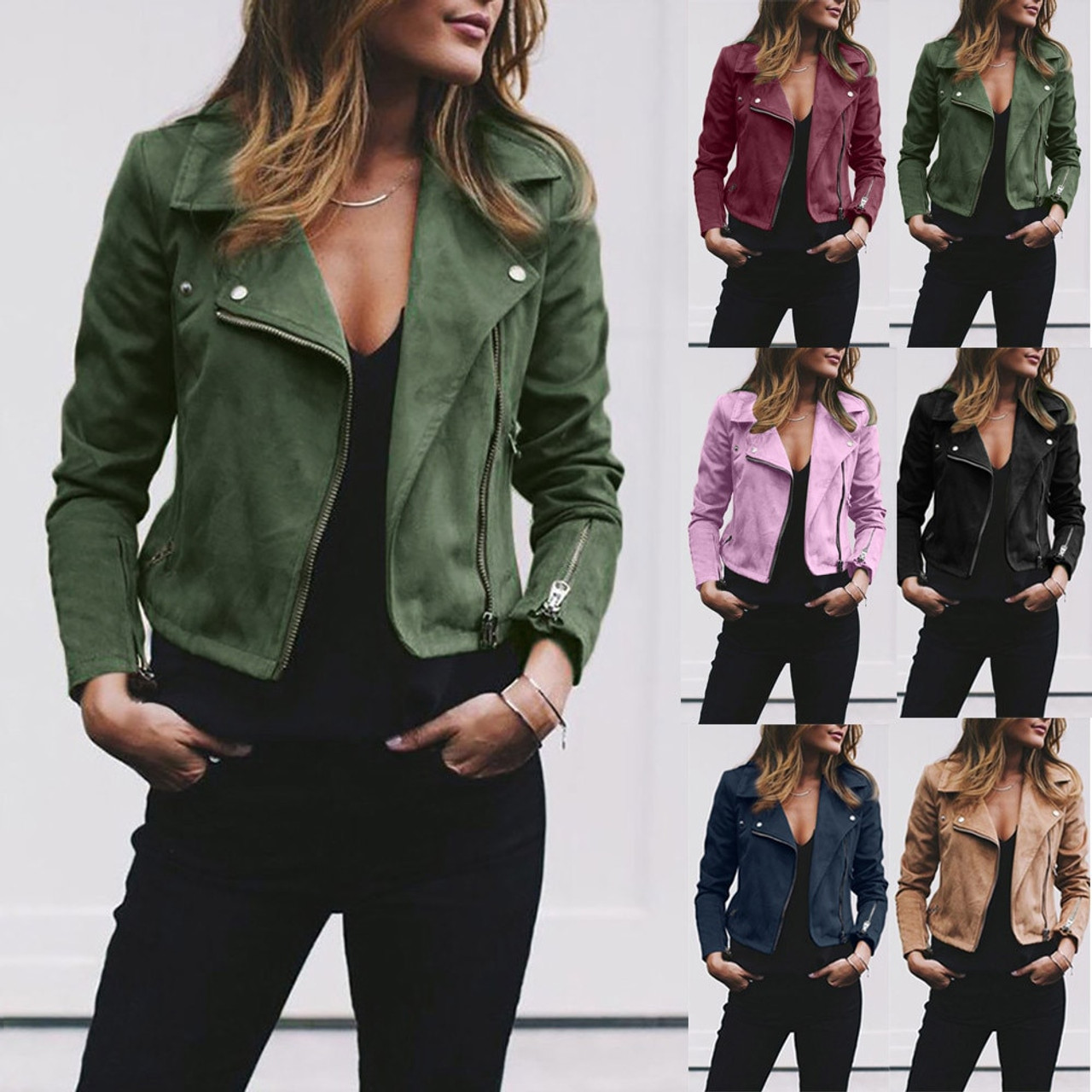 casual zip up jacket women's