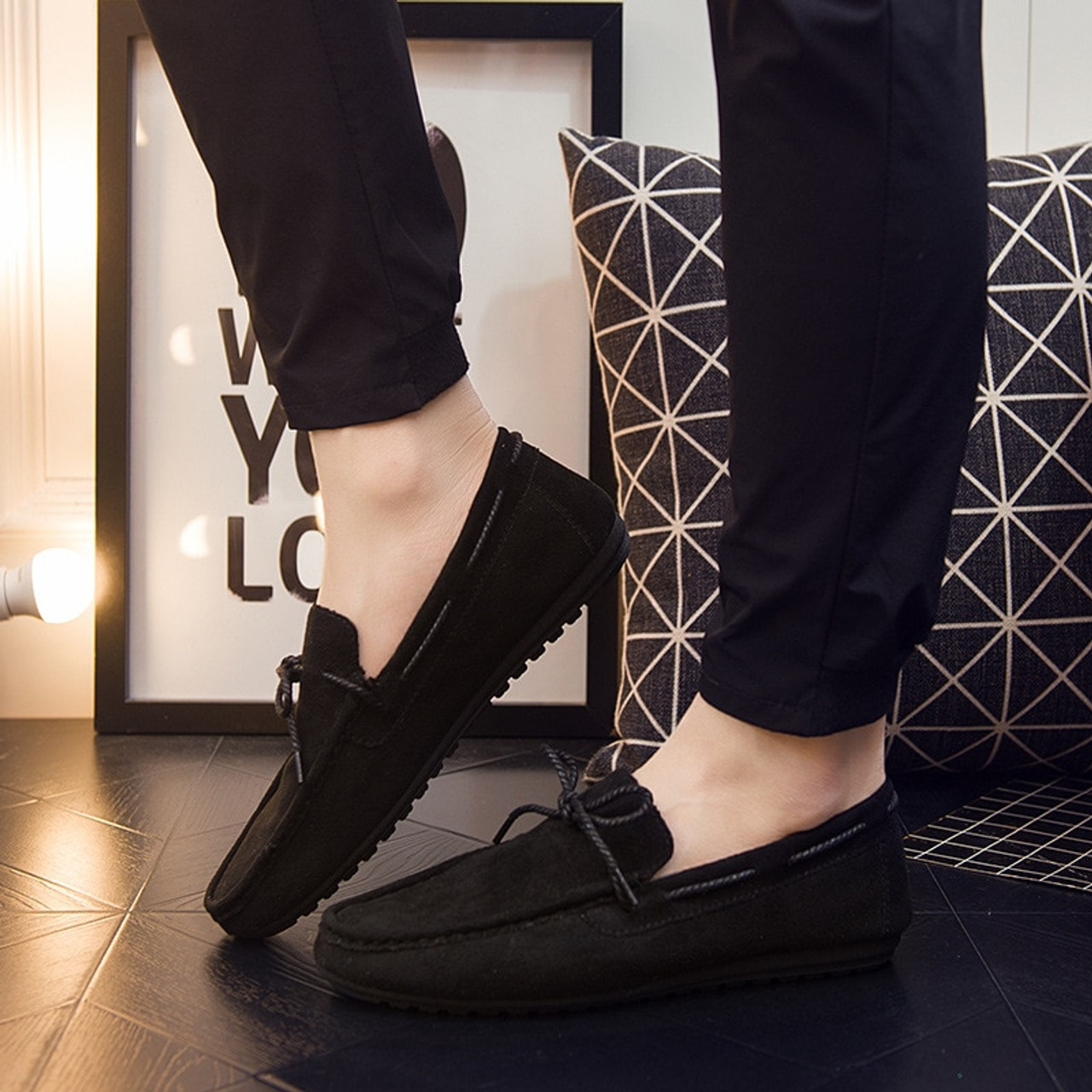 black loafer shoes