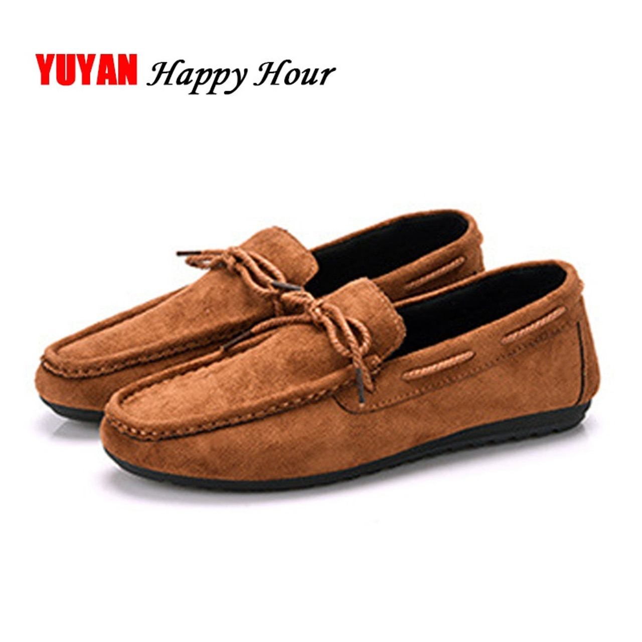 mens casual leather slip on shoes