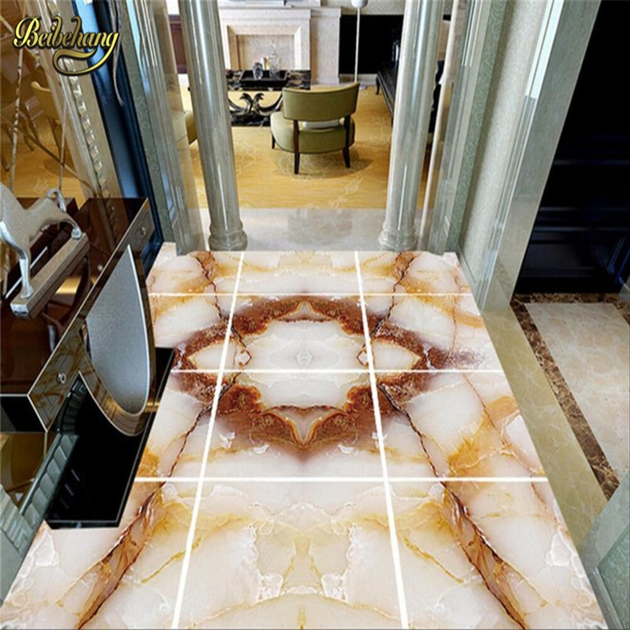 Beibehang Custom Photo Self Adhesive 3d Floor Waterproof Floor