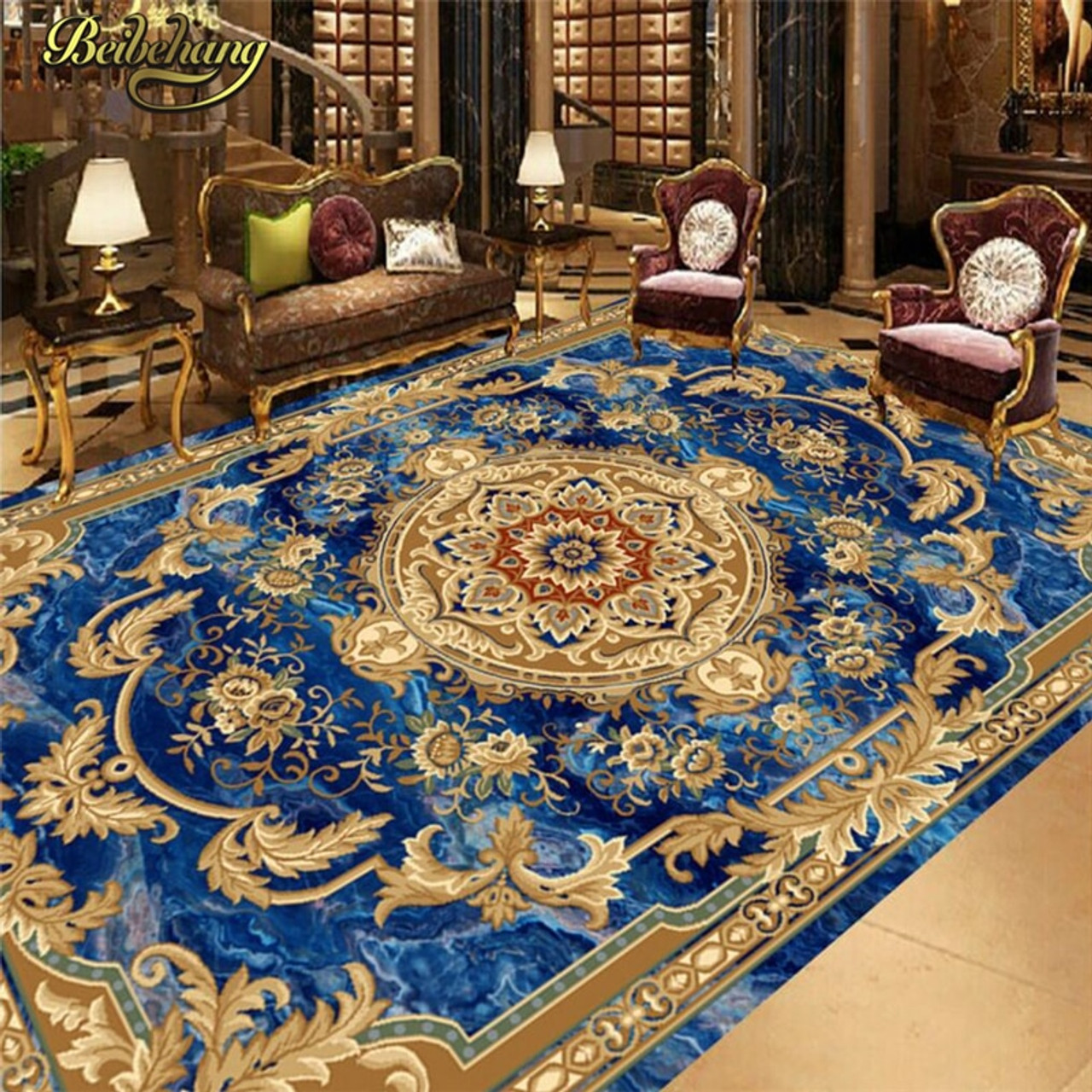 Beibehang Custom European Marble Carpet 3d Photo Wallpaper For