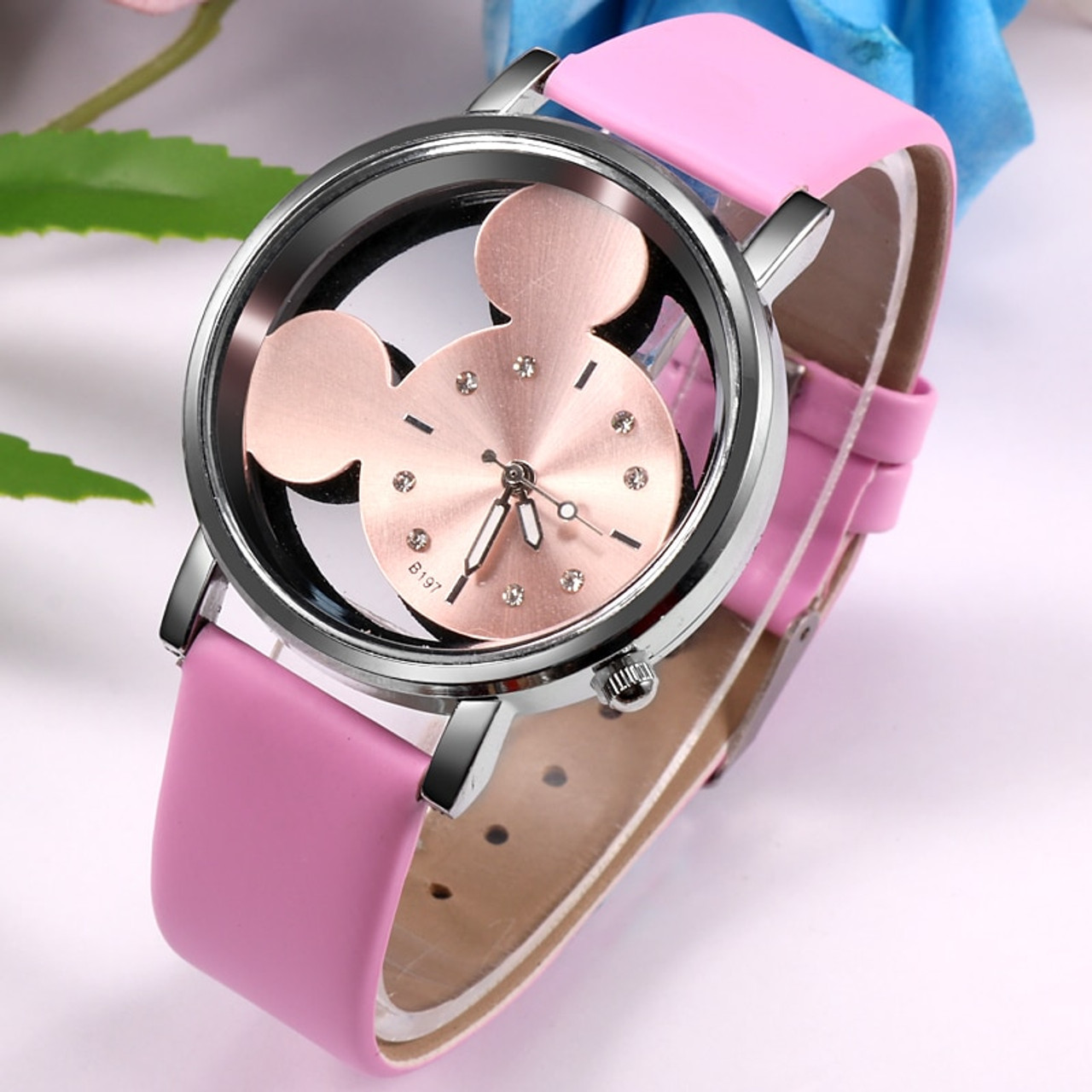 women watch fashion mickey mouse ladies watch pattern cute watch saat relojes mujer montre relogio feminin bayan kol saati