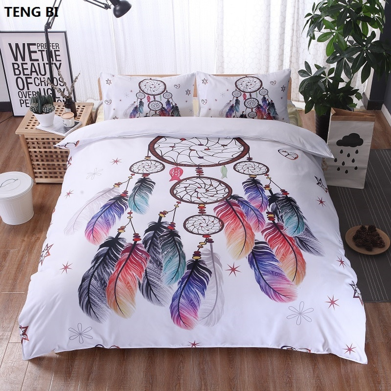 watercolor bedding