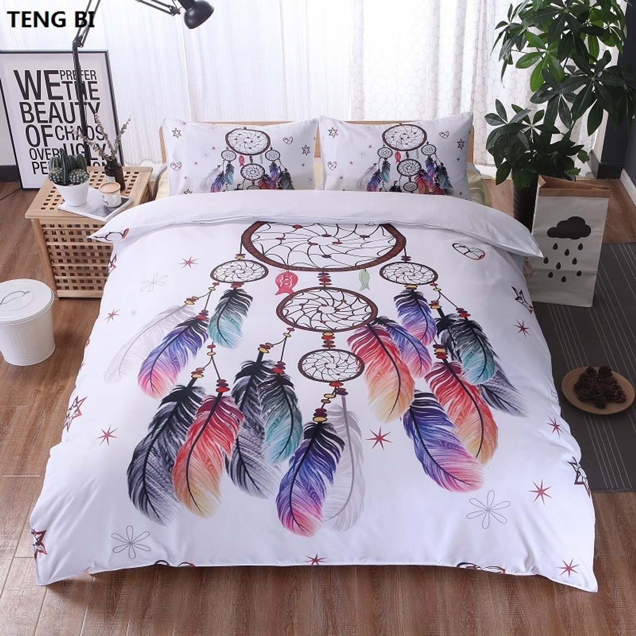 Hot Hipster Watercolor Bedding Set King Queen Full Twin Size
