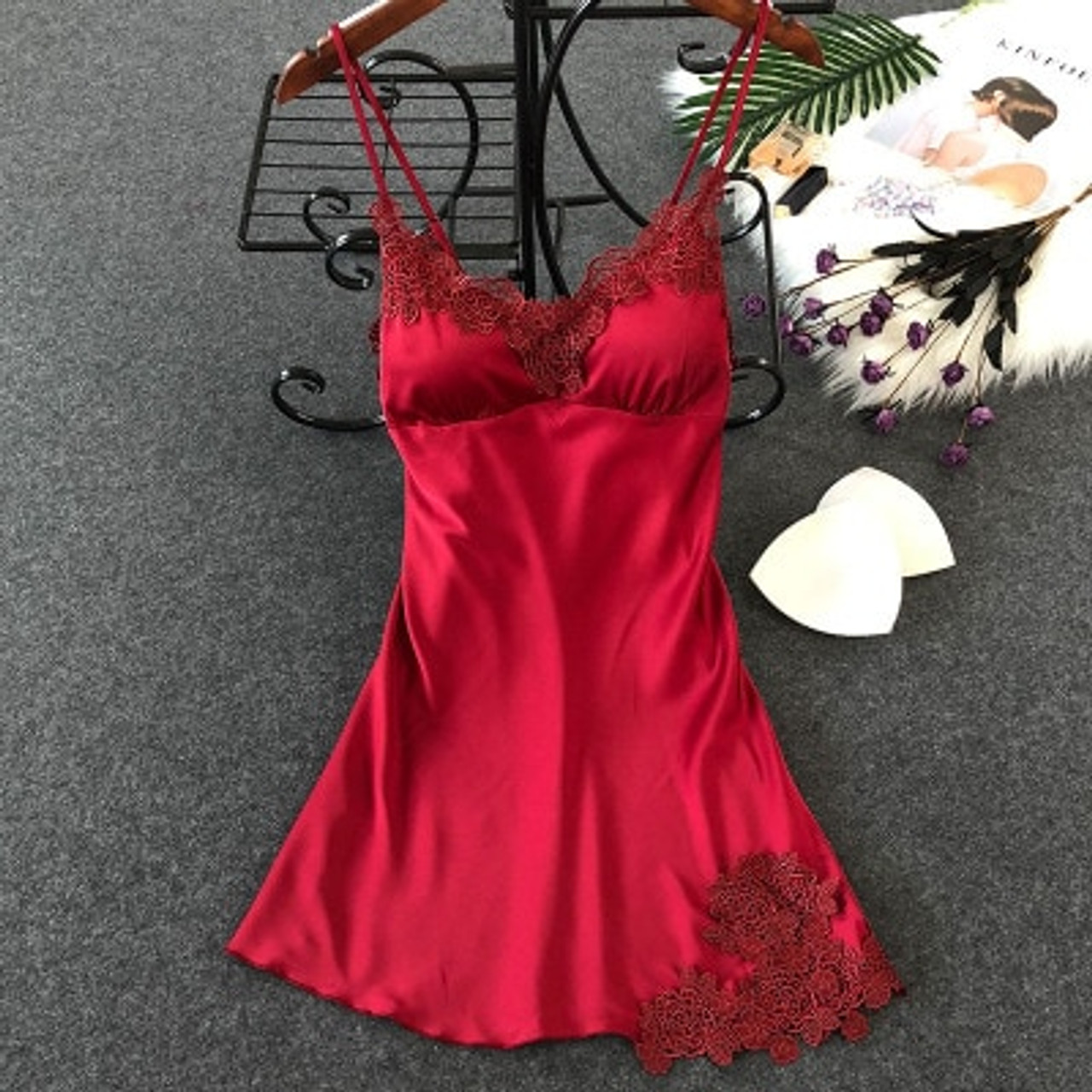 red lace summer dress