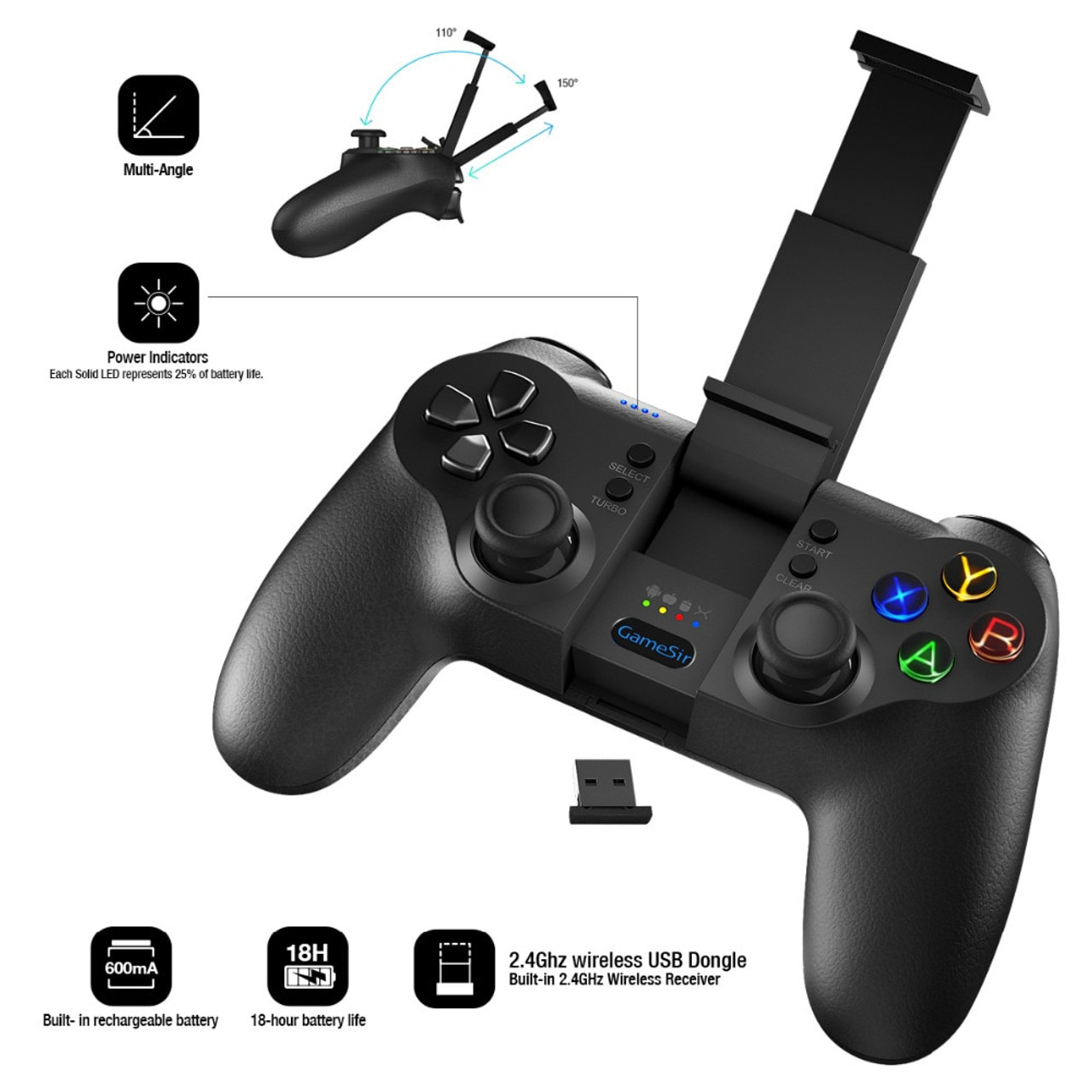 gamesir t1s bluetooth wireless gaming controller gamepad for android windows vr tv box