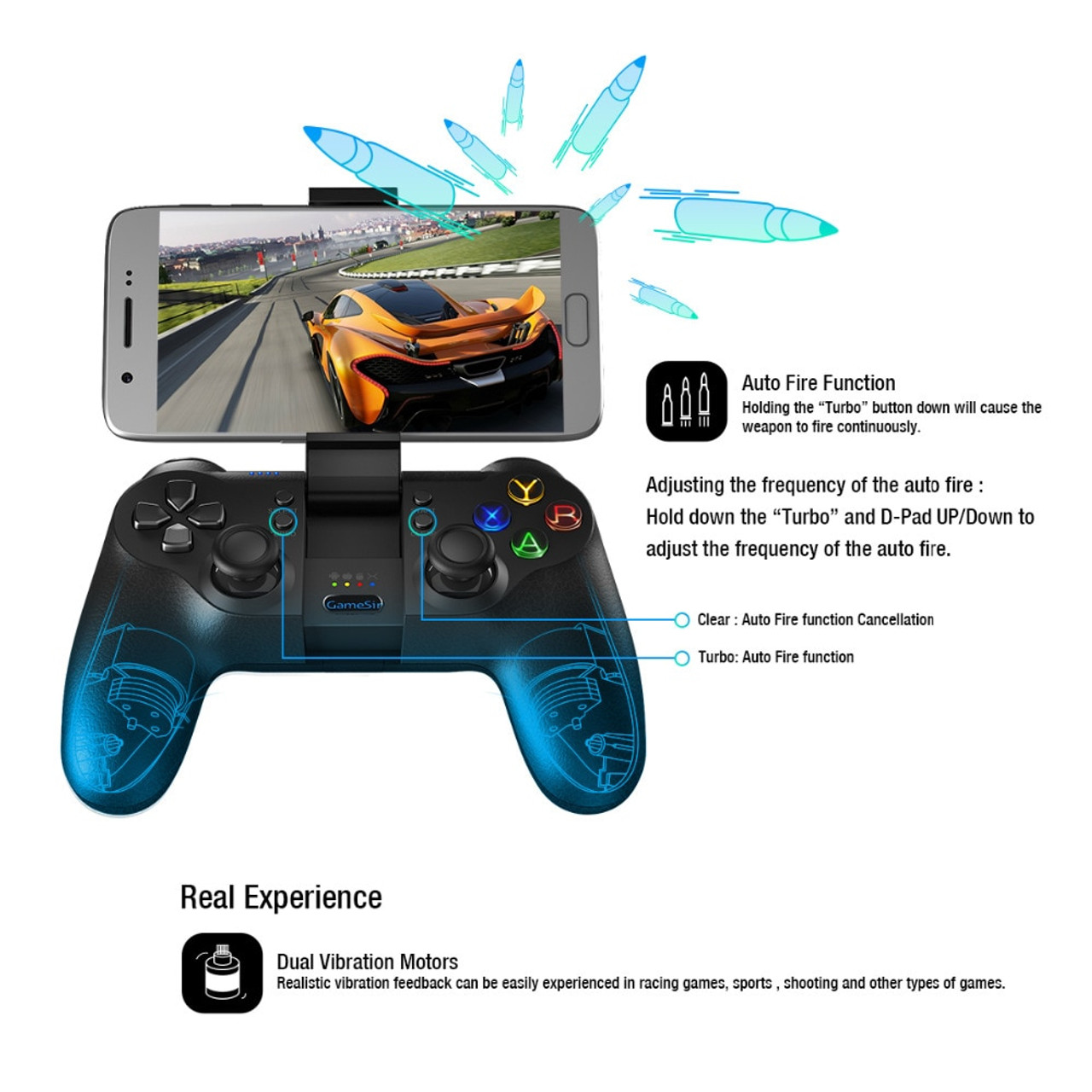 gamesir t1s bluetooth wireless gaming controller gamepad for android windows vr tv box