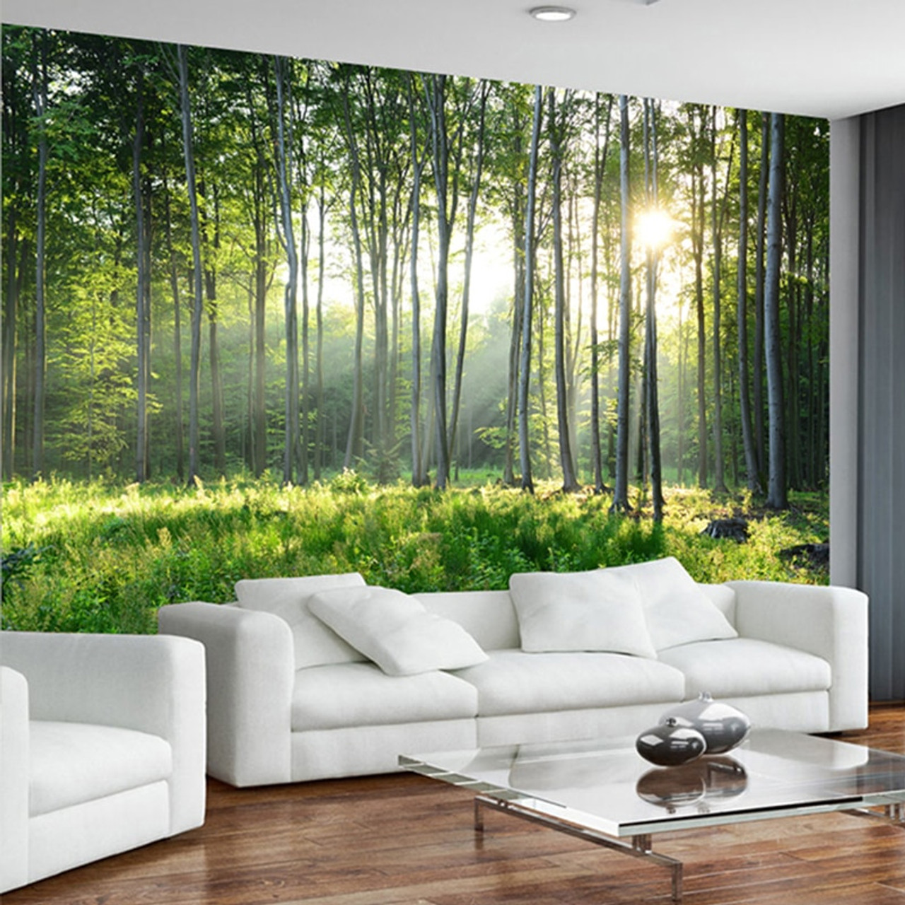 Custom Photo Wallpaper 3D Green Forest Nature Scenery Murals Living Room  Bedroom Background Wall Covering Modern Home Decor 3 D - OnshopDeals.Com