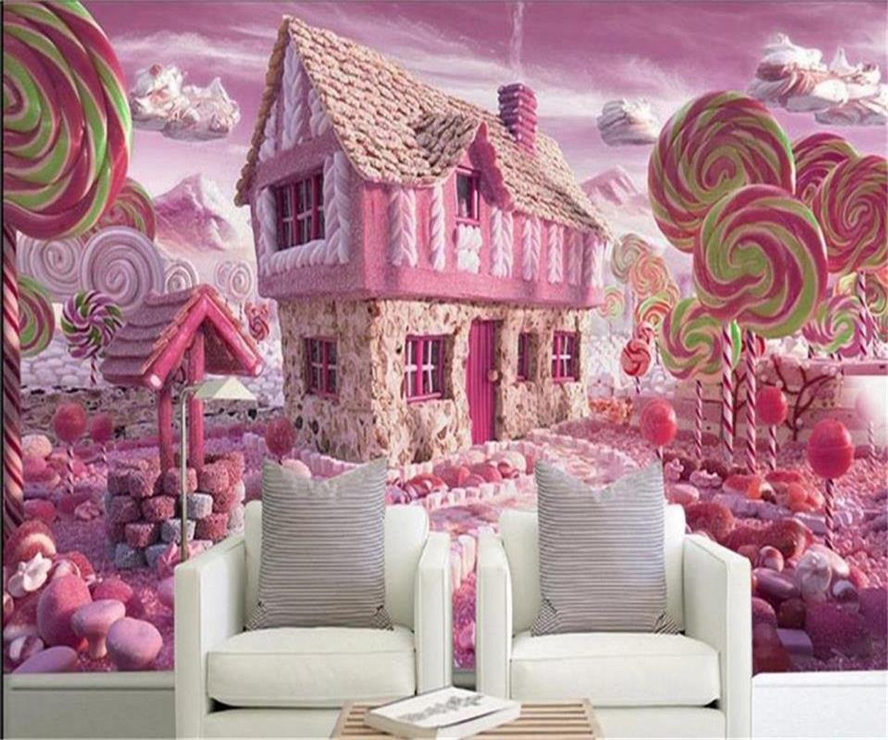 3d Wallpaper Custom Photo Wallpaper Kids Mural Glass Candy House