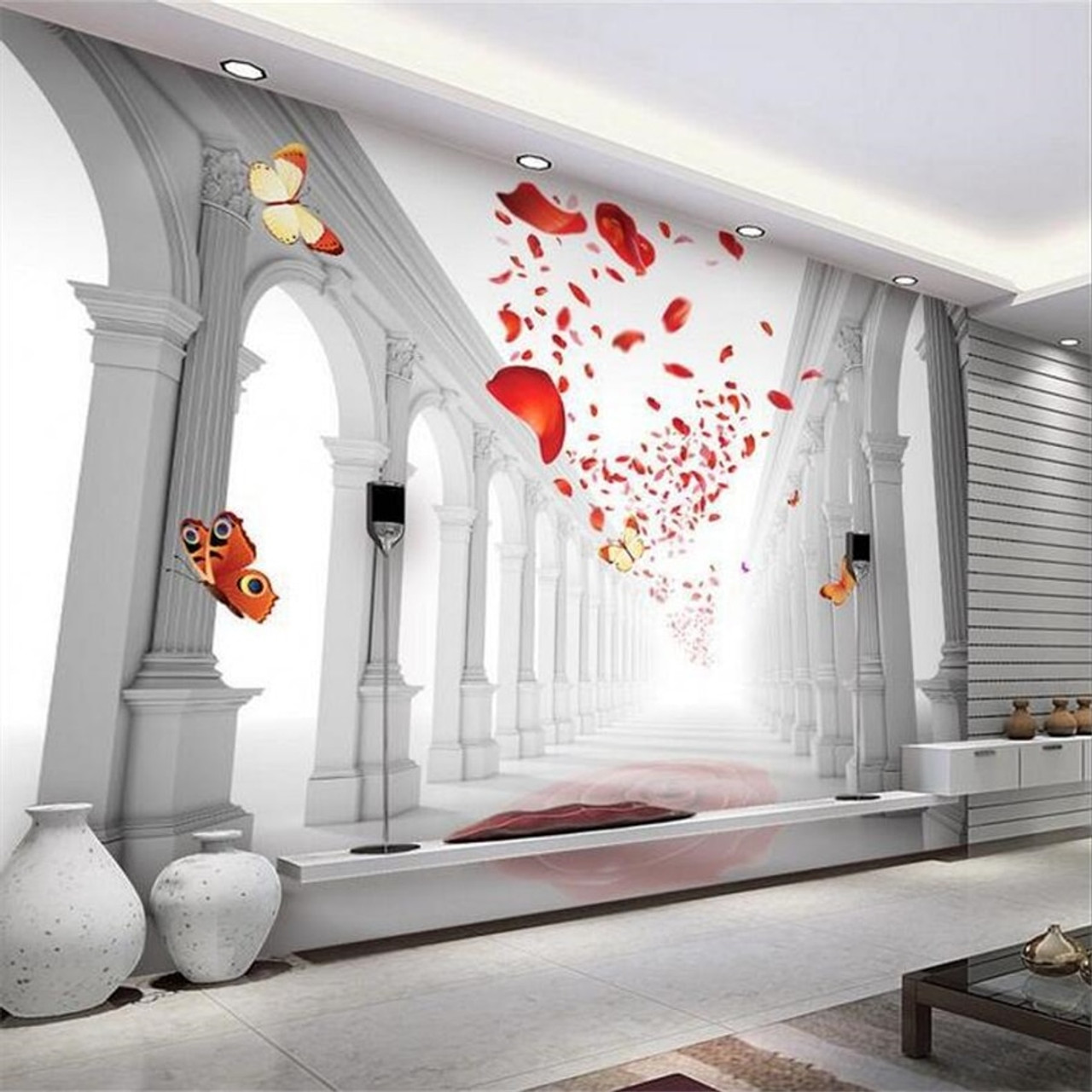 Beibehang Custom Wallpaper 3d Photo Murals European Romantic Wedding Hall Living Room Tv Background Wall Painting 3d Wallpaper