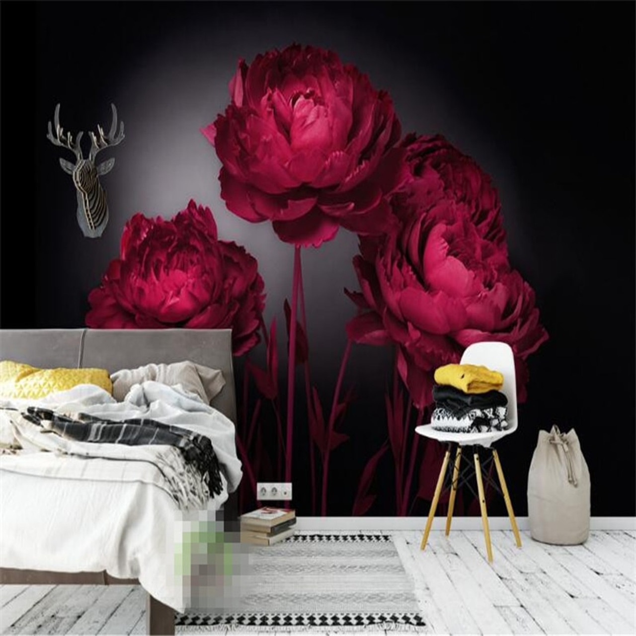 Beibehang 3d Wallpaper Romantic Red Roses Tv Background Wall Living Room Bedroom Background Mural Photo Wallpaper For Walls 3 D