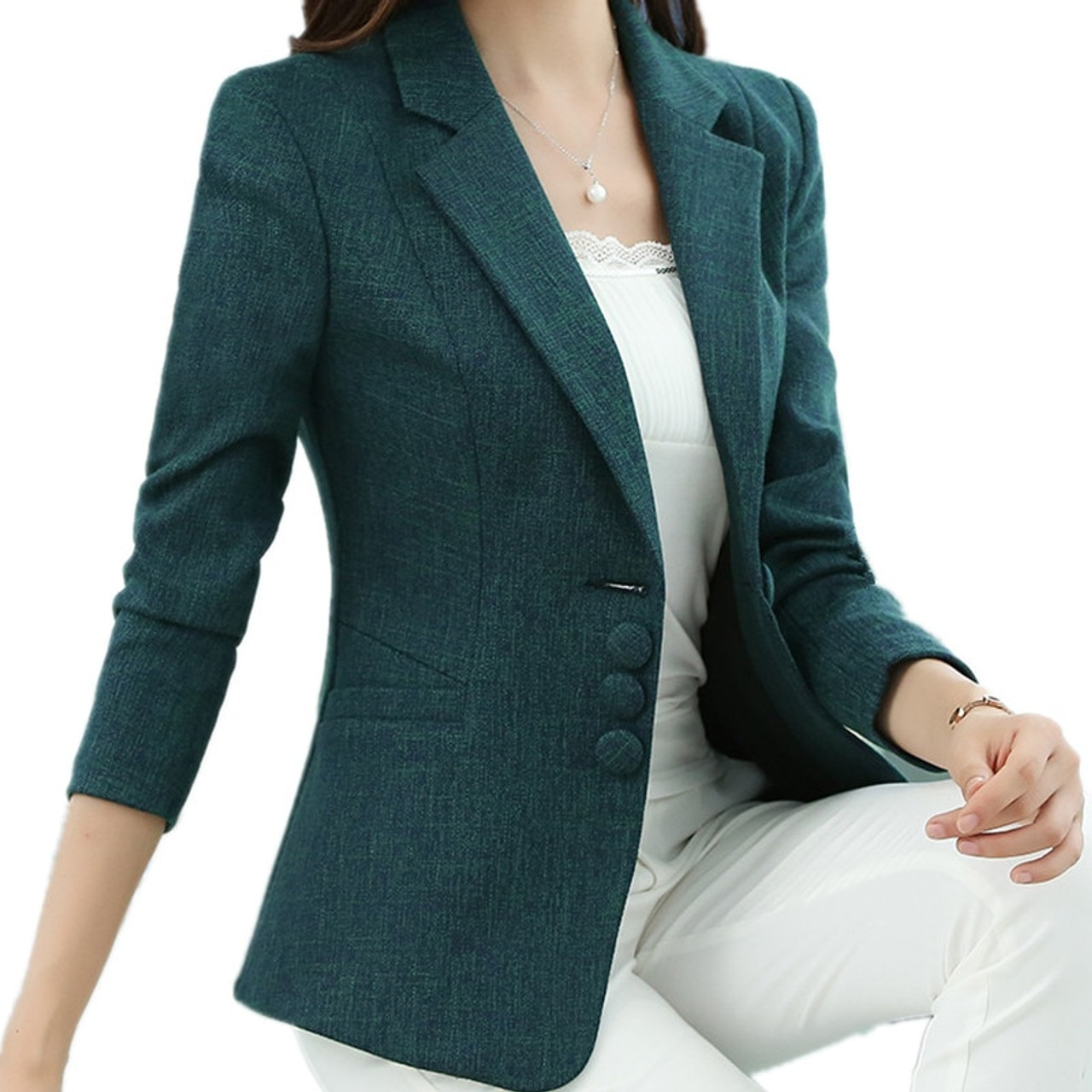 casual suit jacket look