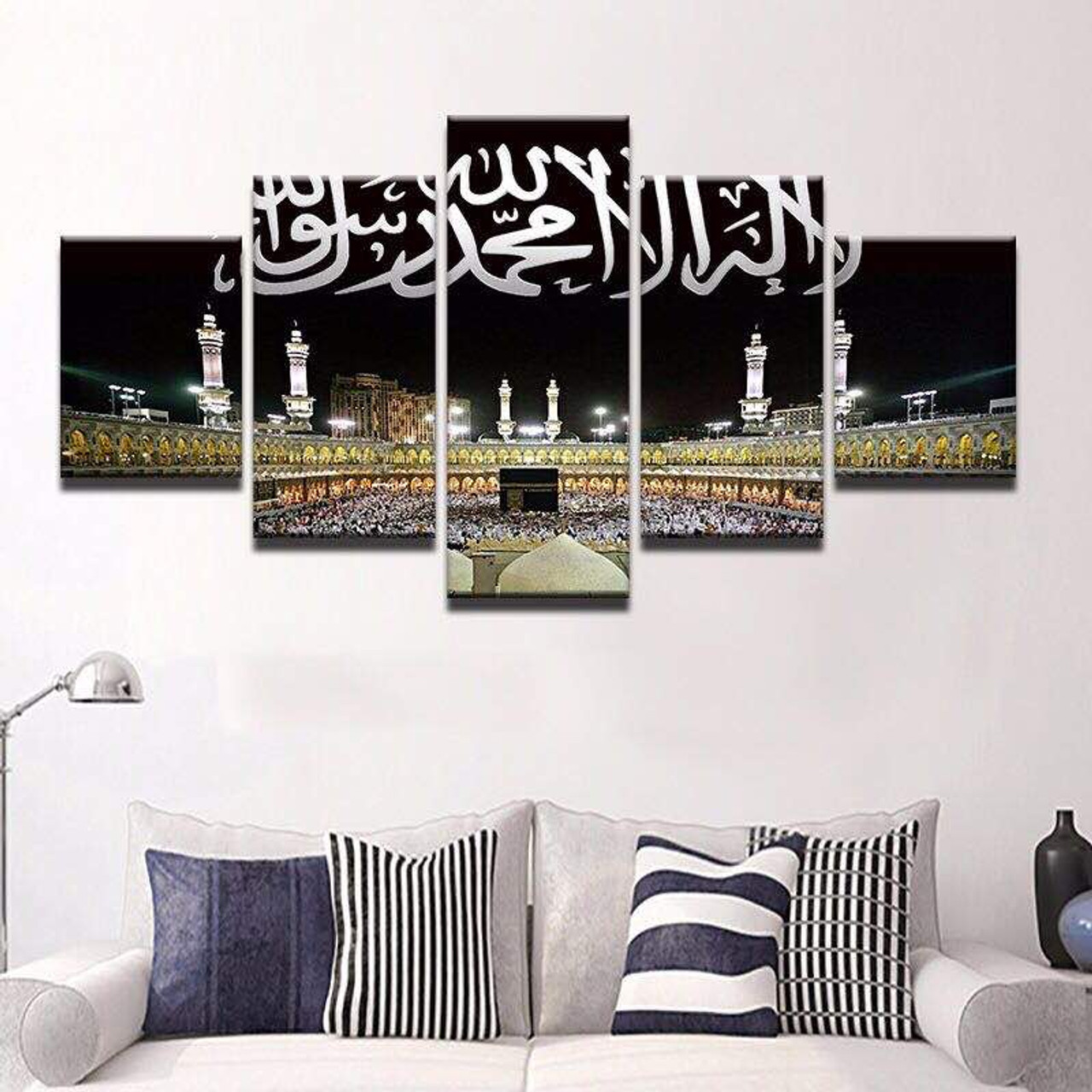 Wall Art Pictures Home Decor Frame Modern Hd Prints 5 Panel Islamic Mosque Castle Painting Allah The Qur An Canvas Poster Pengda Onshopdeals Com