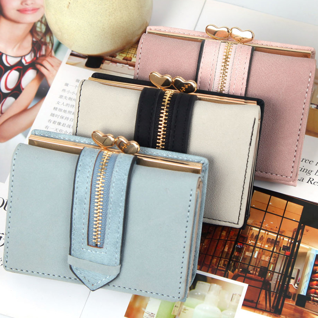 Leather Women Wallet Plaid Tassel Wallets For Woman Wallet Purse Clutch  Credit Card Holder