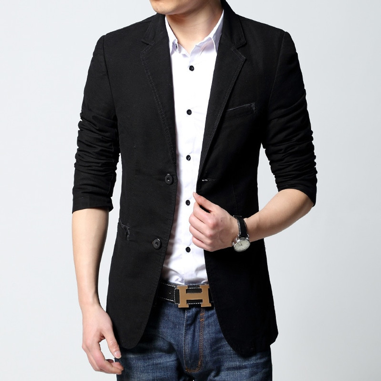 Slim Fit blazer Black Coat 