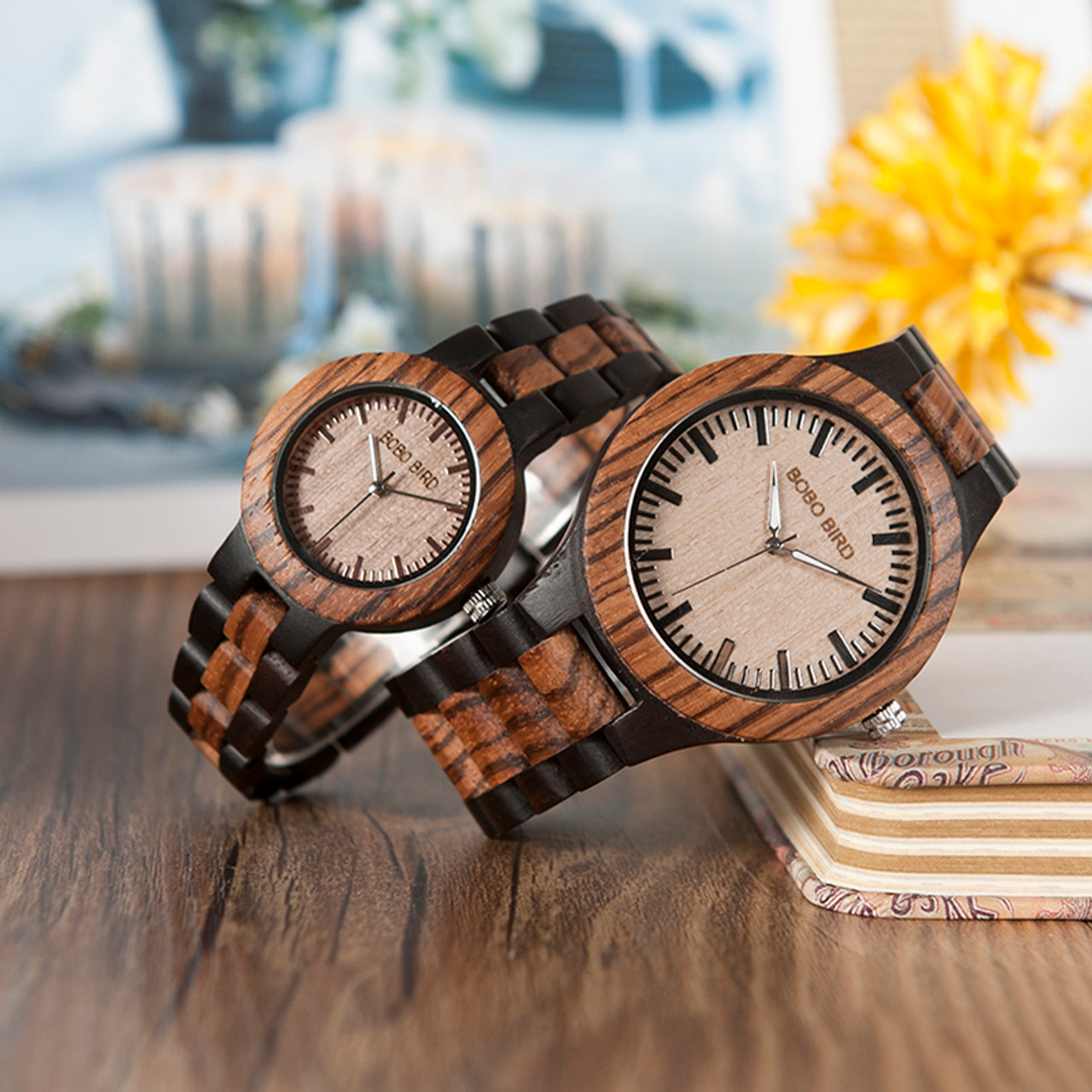 bobo bird wood watch men women quartz wristwatches zebra wood craft top brand kol saati in wooden gift box drop shipping n28 n30